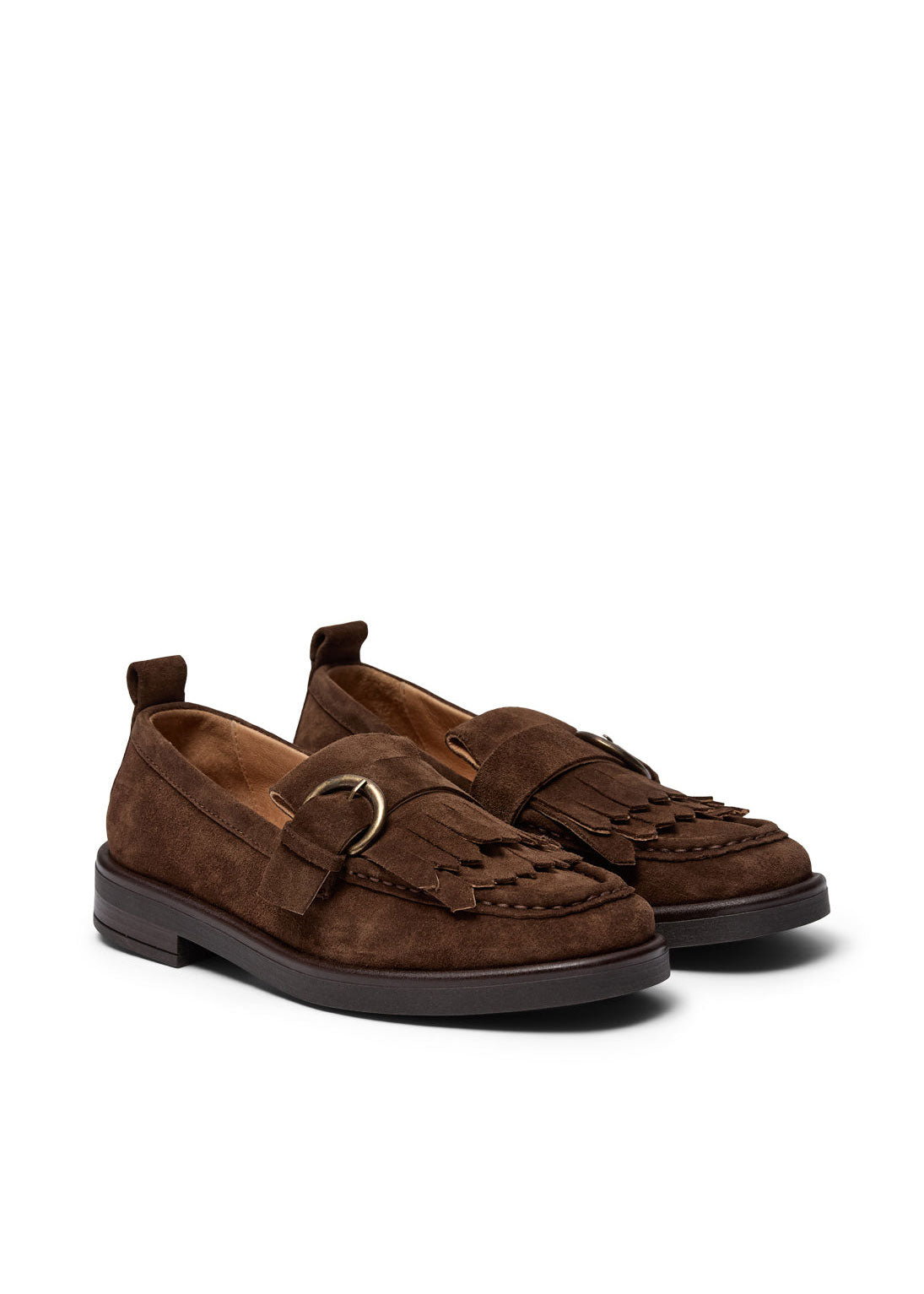 Pavement PAMatilda Suede Loafers - Brown Oil