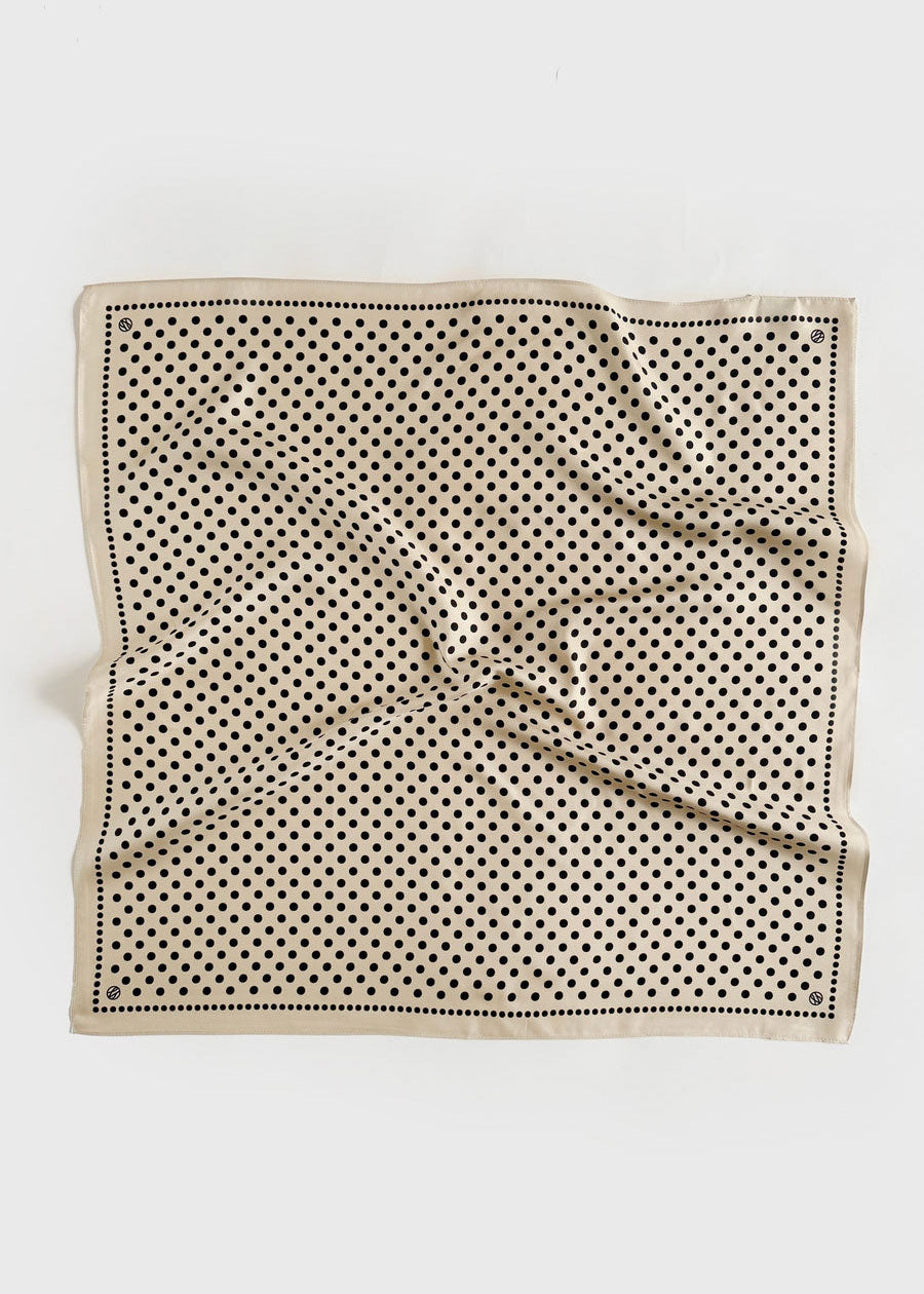 Lescarf Polkadot Scarf - Sand - 65cm