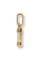 By Alona Pillar pendant in gold, fluted column charm with a rectangular clasp ring