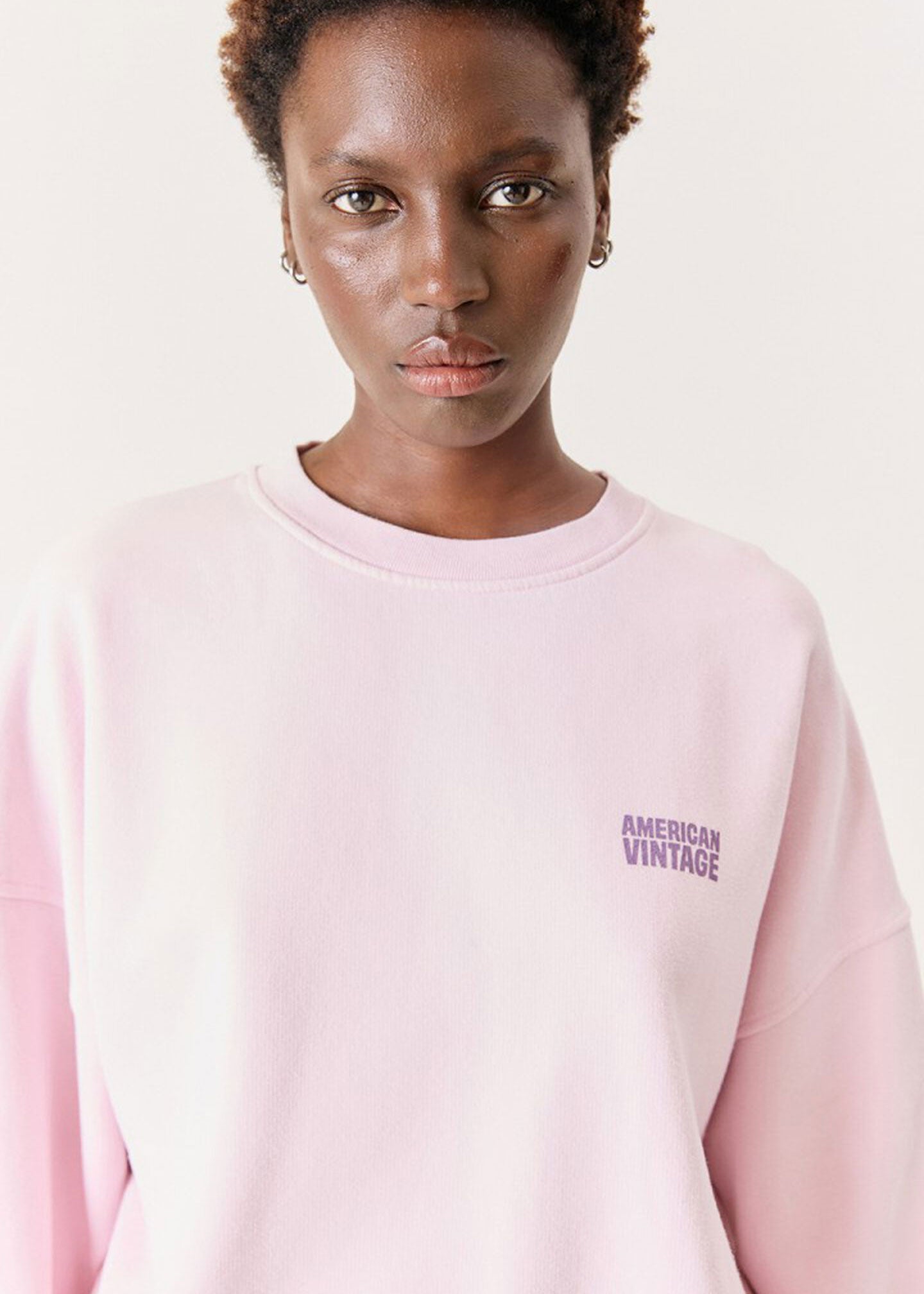 American Vintage Plizzy Sweatshirt - Vintage Petal