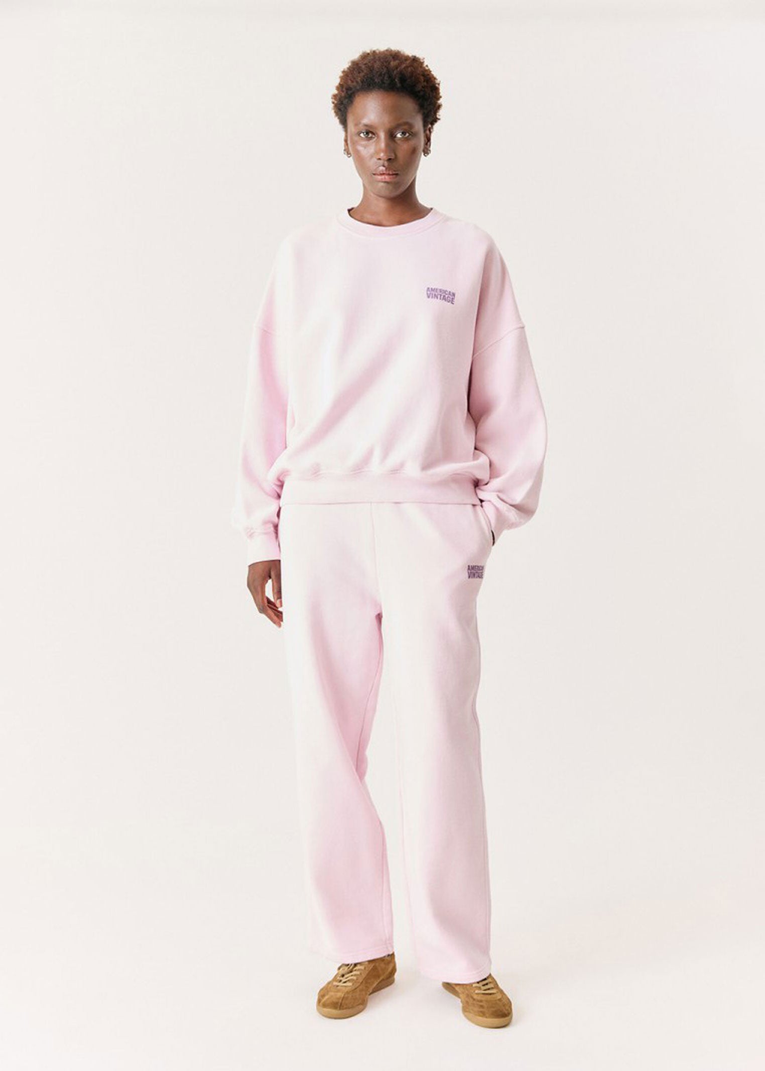 American Vintage Plizzy Sweatshirt - Vintage Petal
