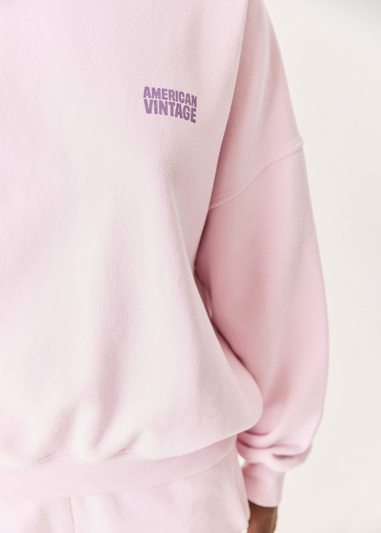 American Vintage Plizzy Sweatshirt - Vintage Petal