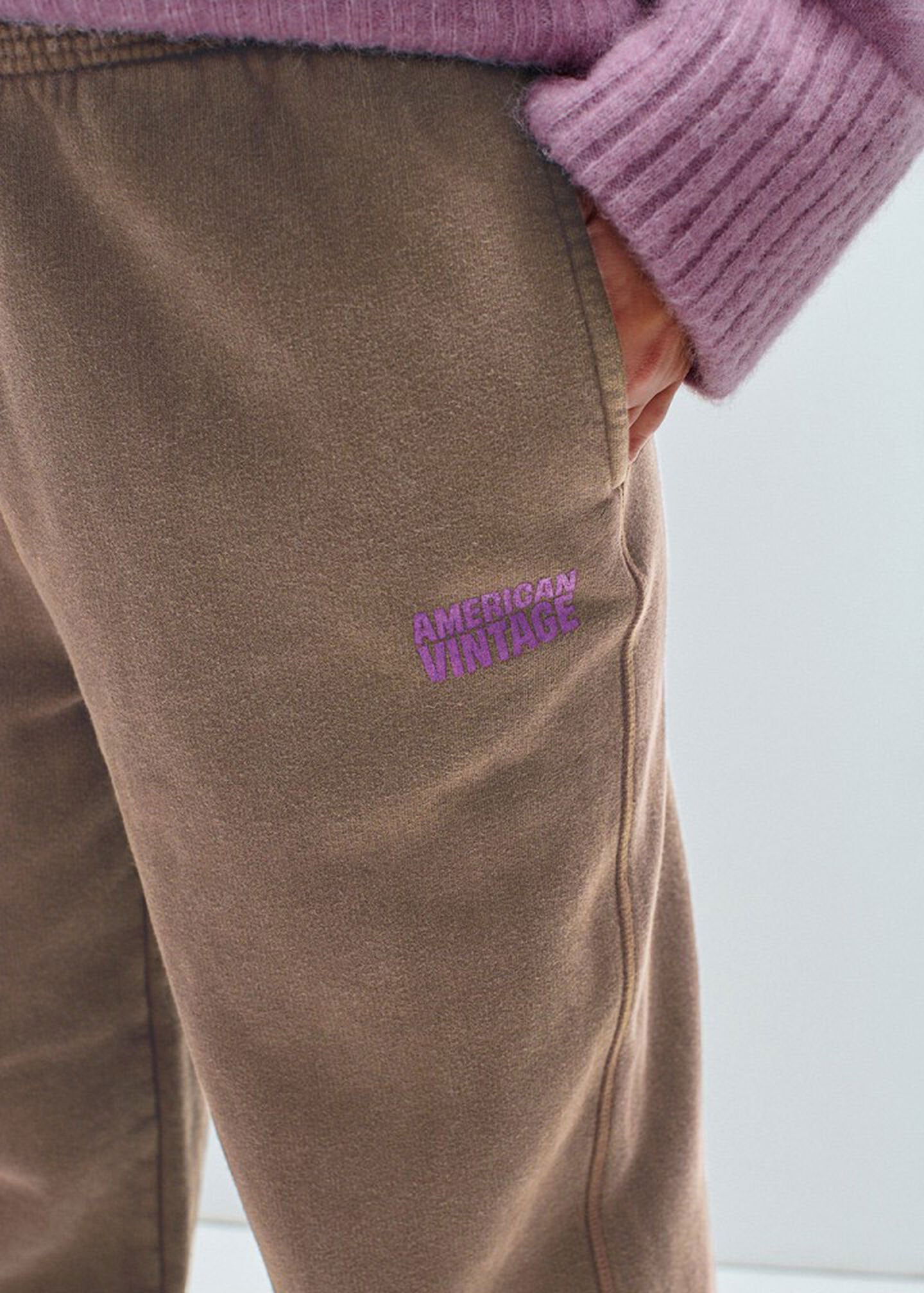 American Vintage Plizzy Joggers - Vintage Chestnut