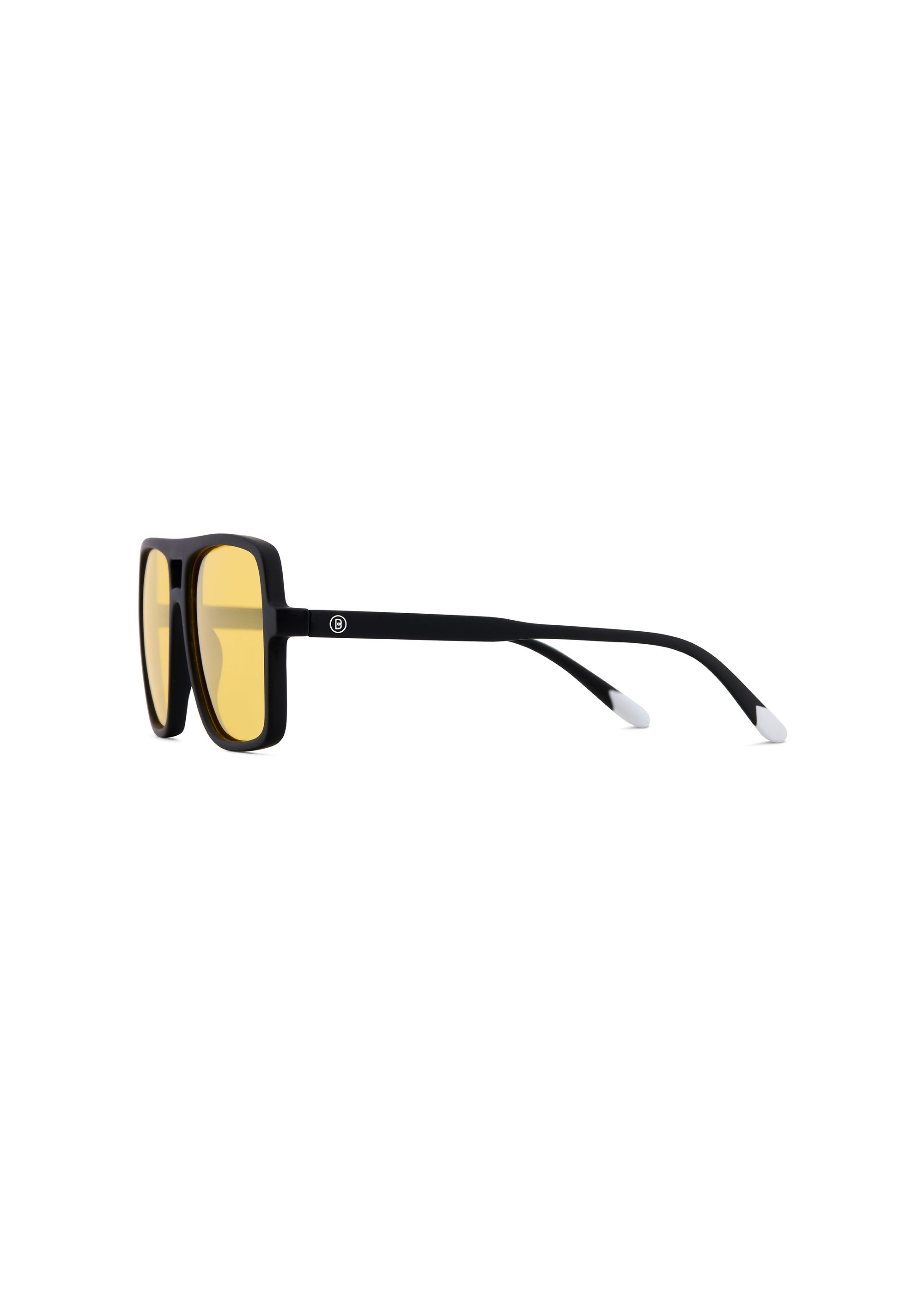 Barner Jake Matte Amber Sunglasses - Black Noir