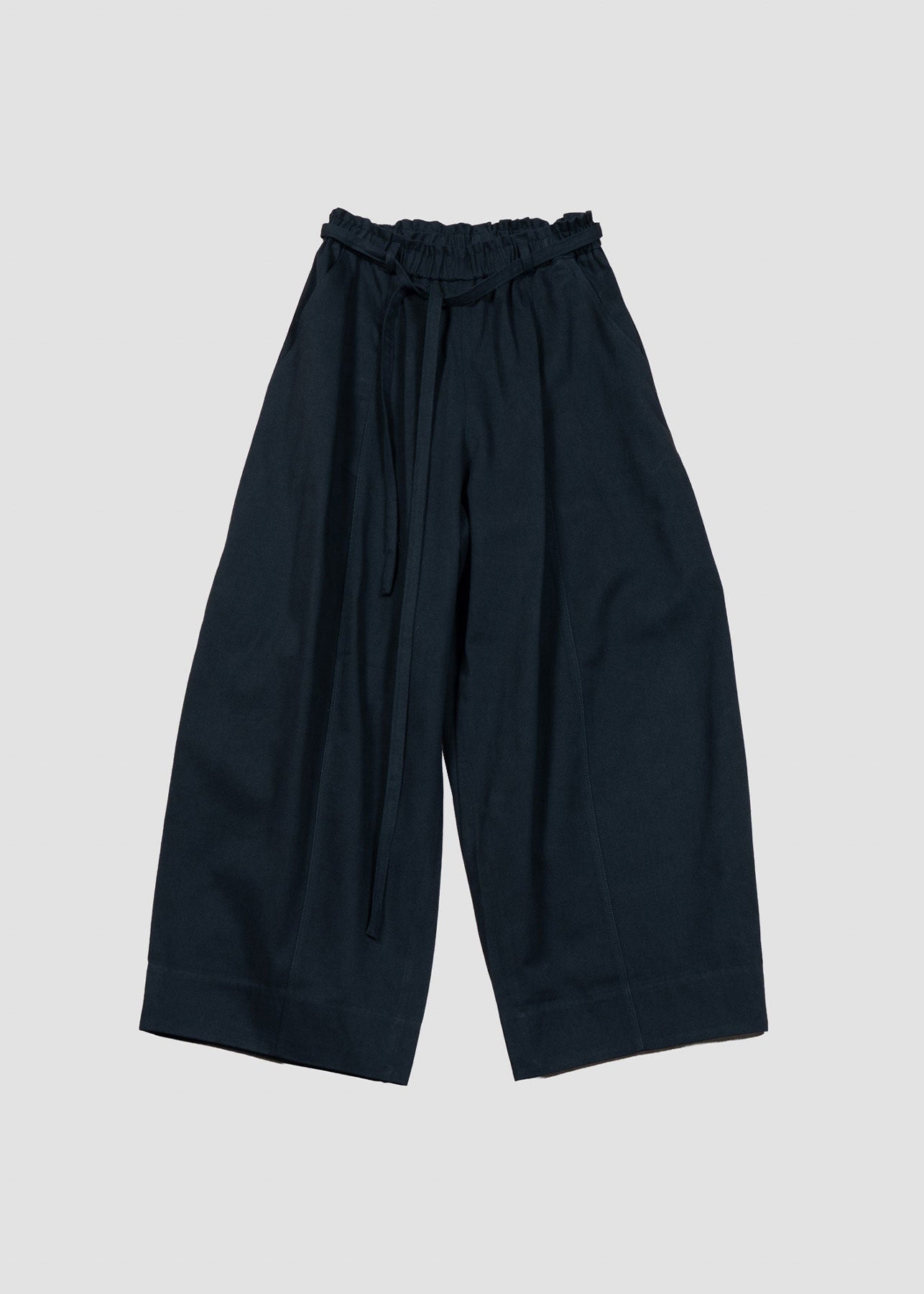 Emin and Paul Black Belted Relax Wide Trousers - Black