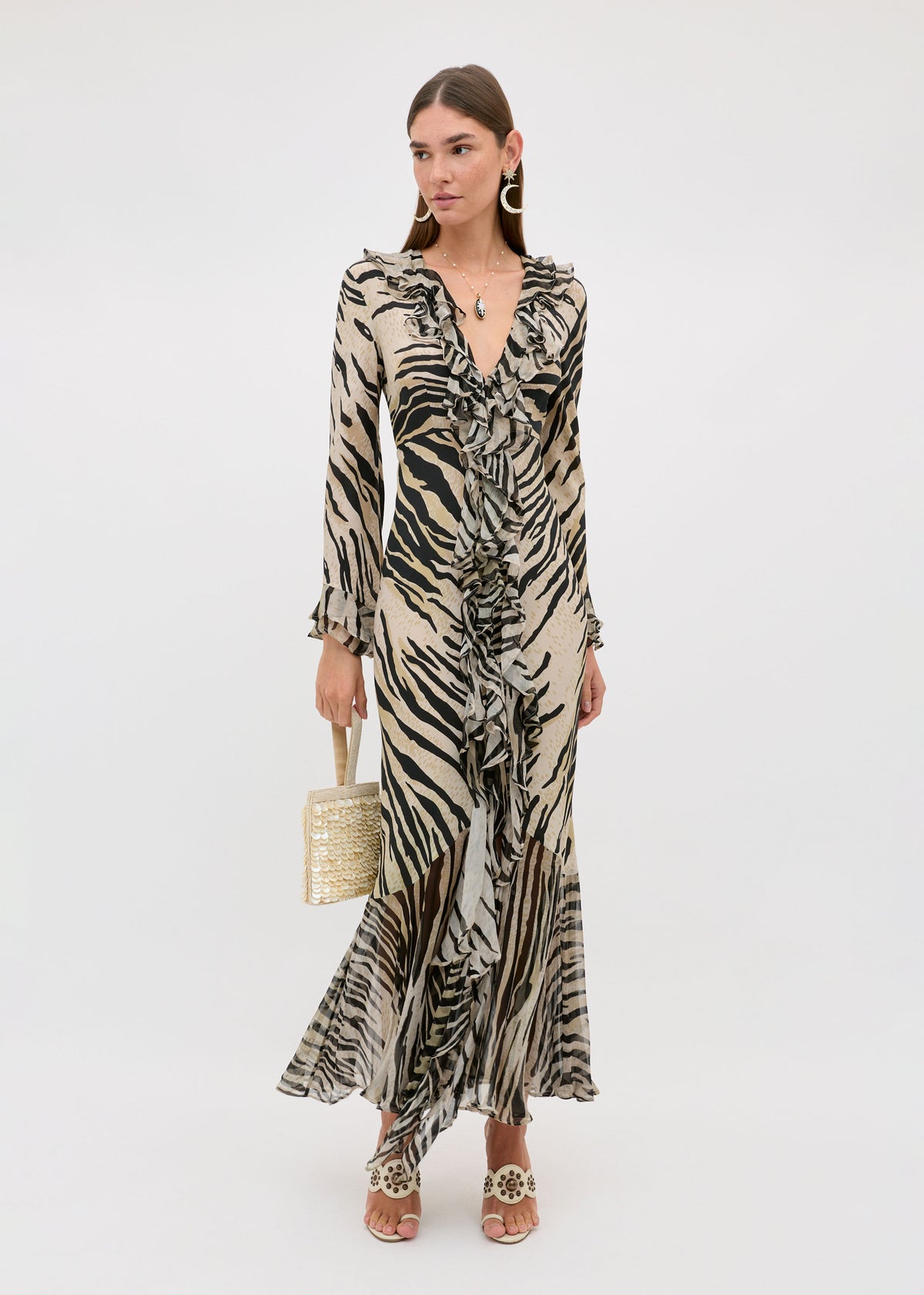 Rixo Provence Dress - Cooper Tiger Beige