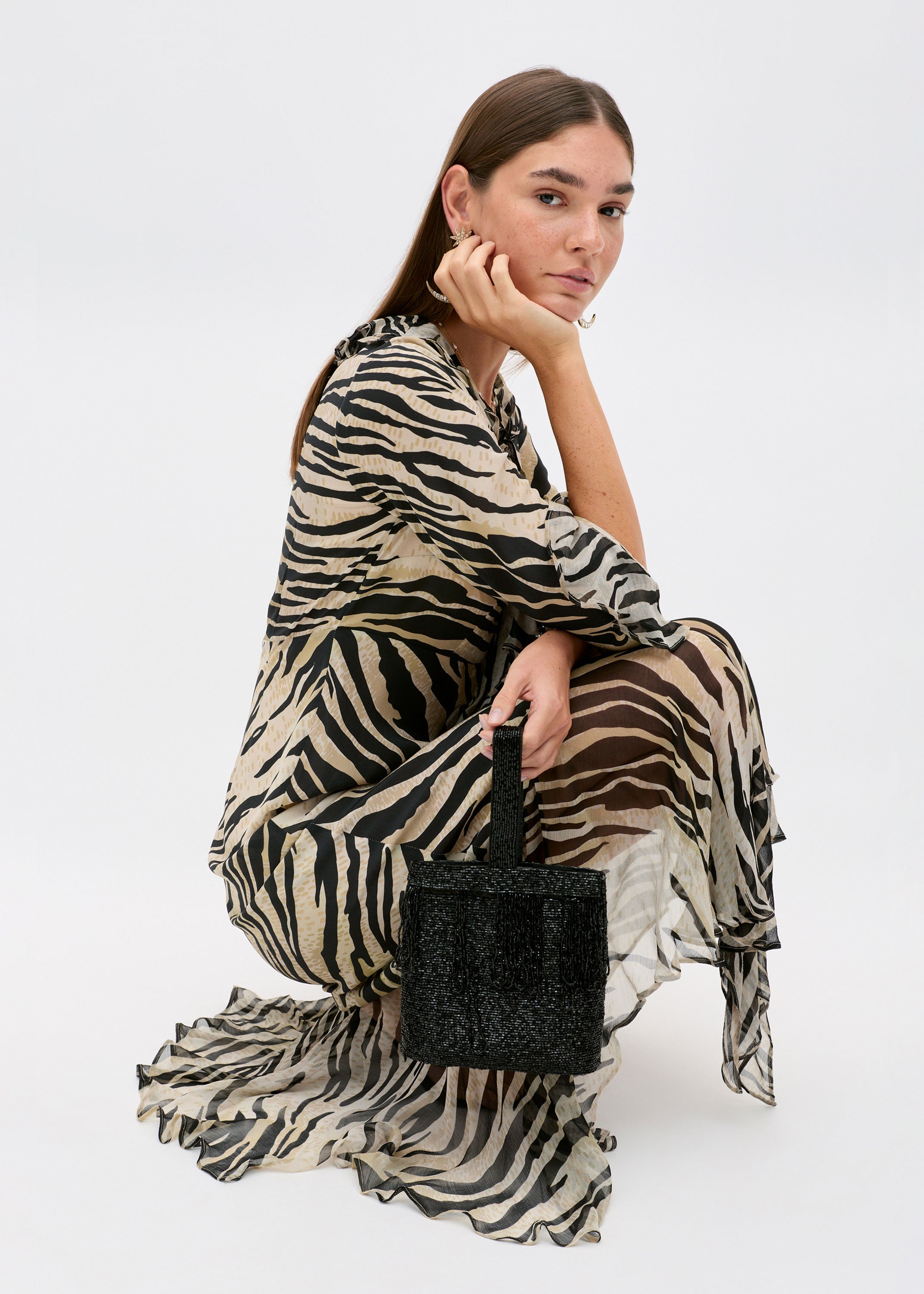 Rixo Provence Dress - Cooper Tiger Beige