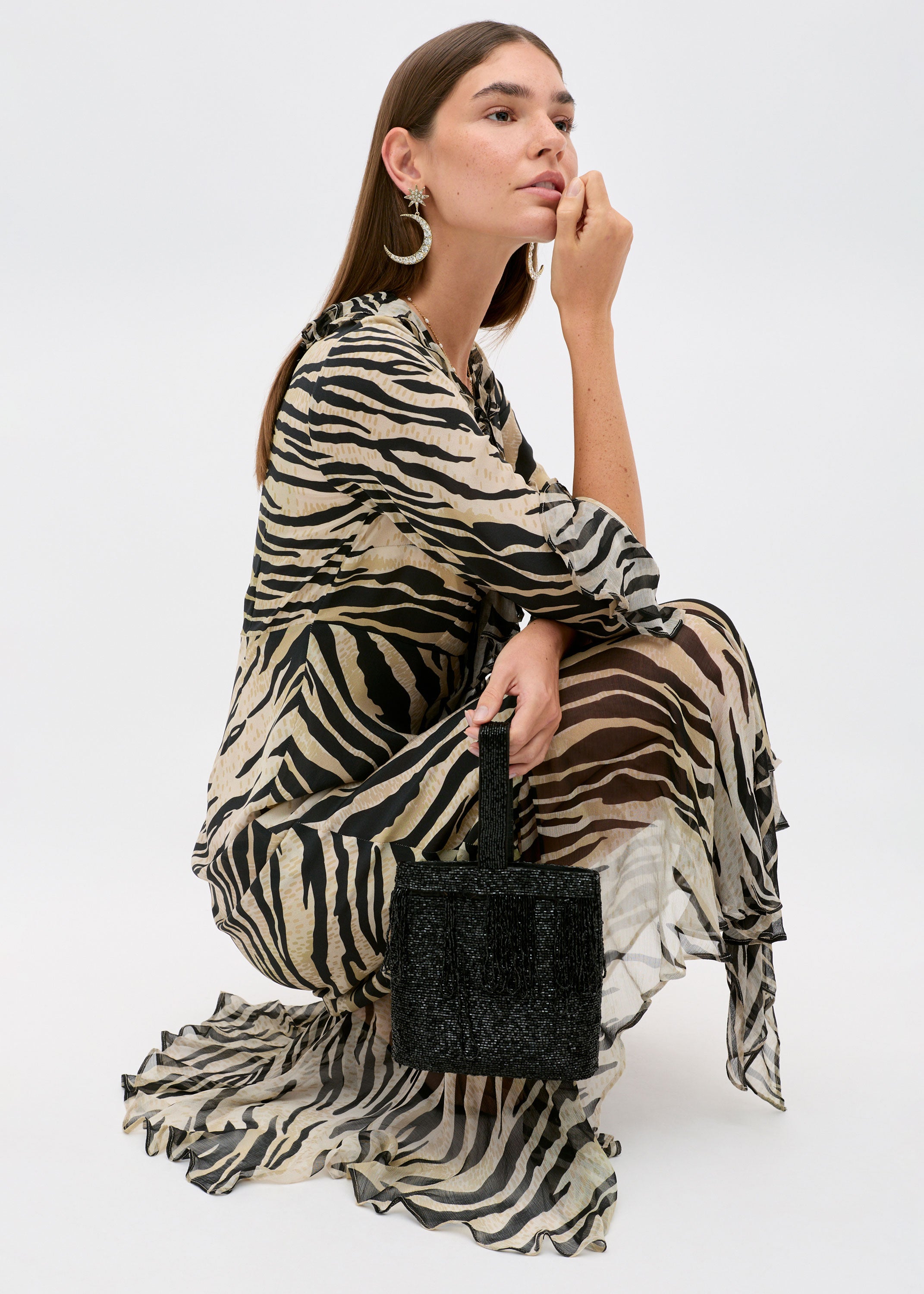 Rixo Provence Dress - Cooper Tiger Beige