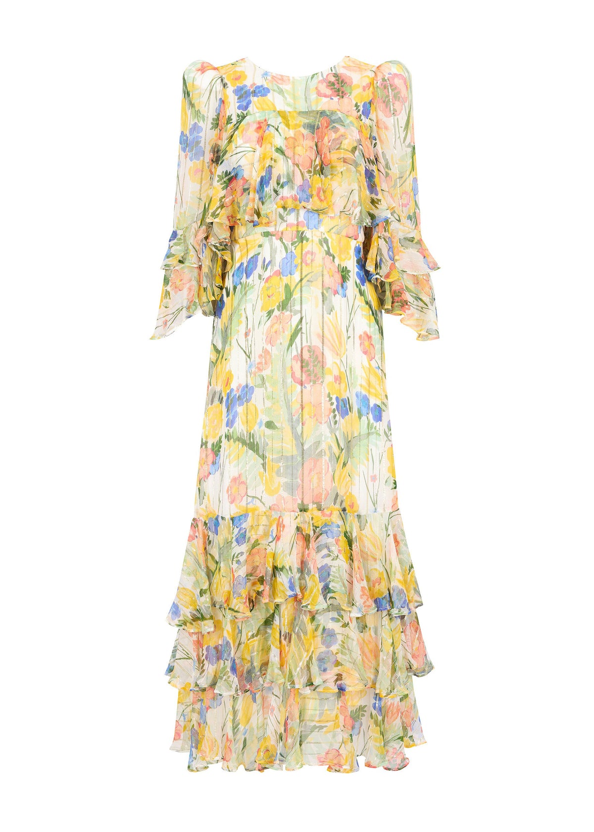 sachin and babi light blue dress Christine Chiffon Midi Cream Dress – DE NOIR