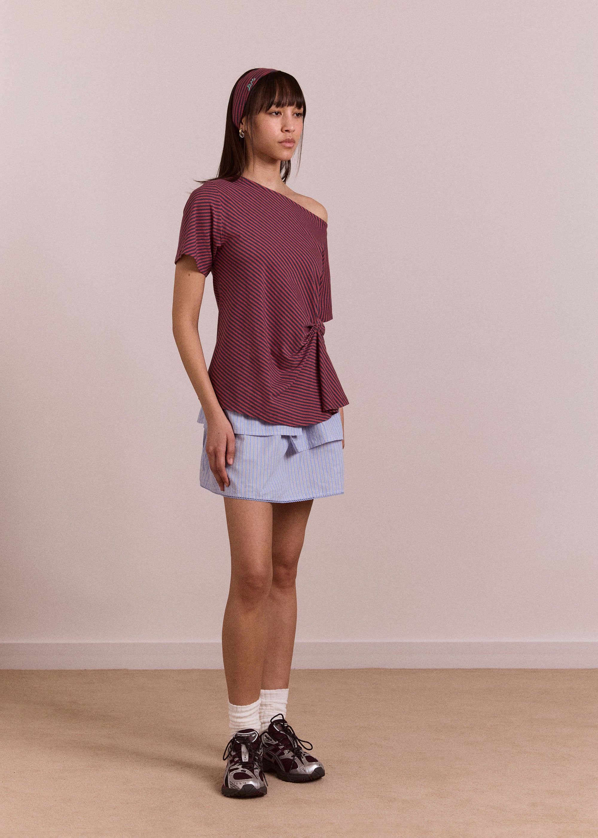 Damson Madder Reece Tee - Red Stripe
