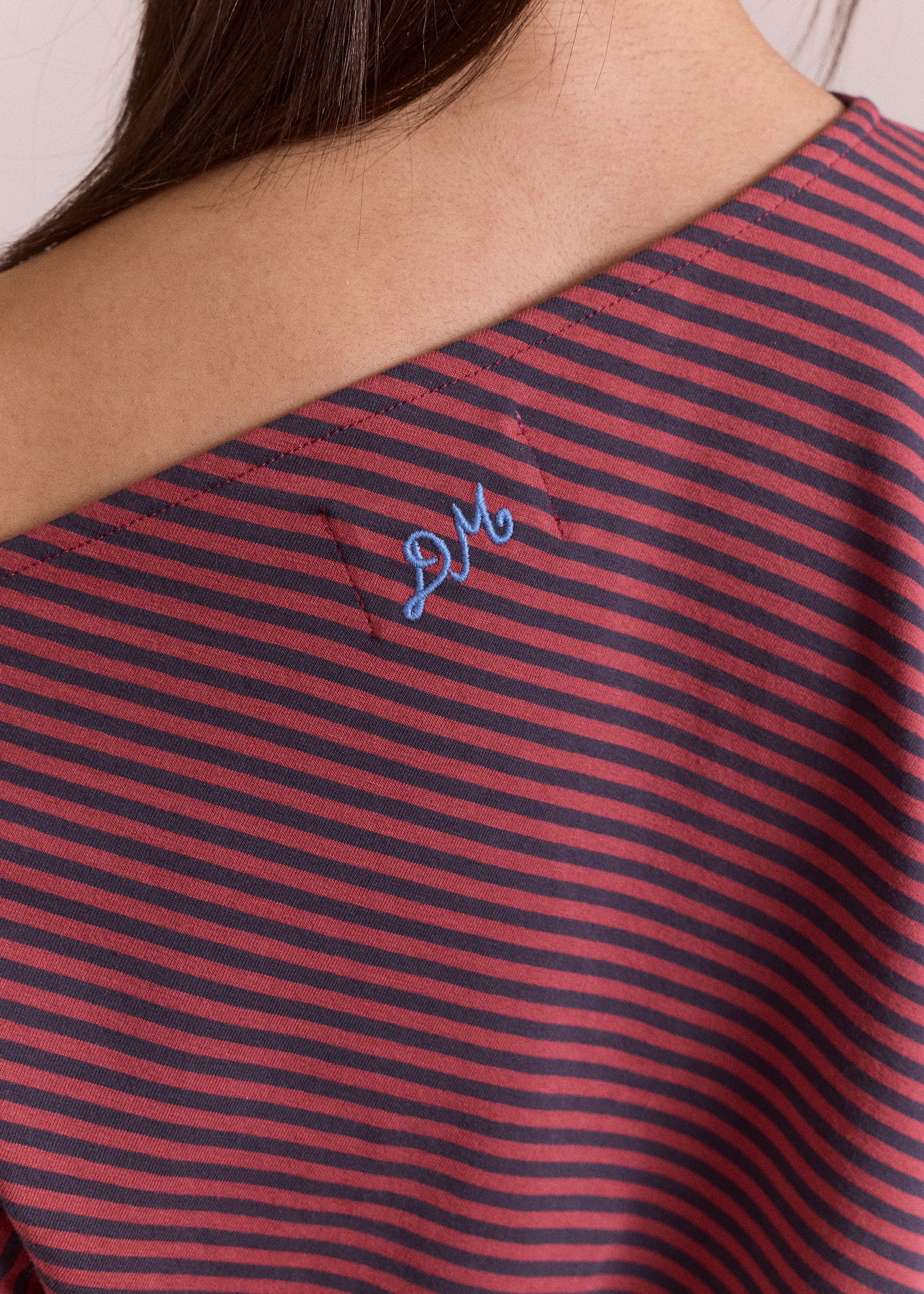 Damson Madder Reece Tee - Red Stripe