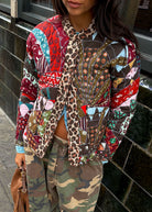 Never Fully Dressed Casablanca quilted jacket, reversible patchwork print