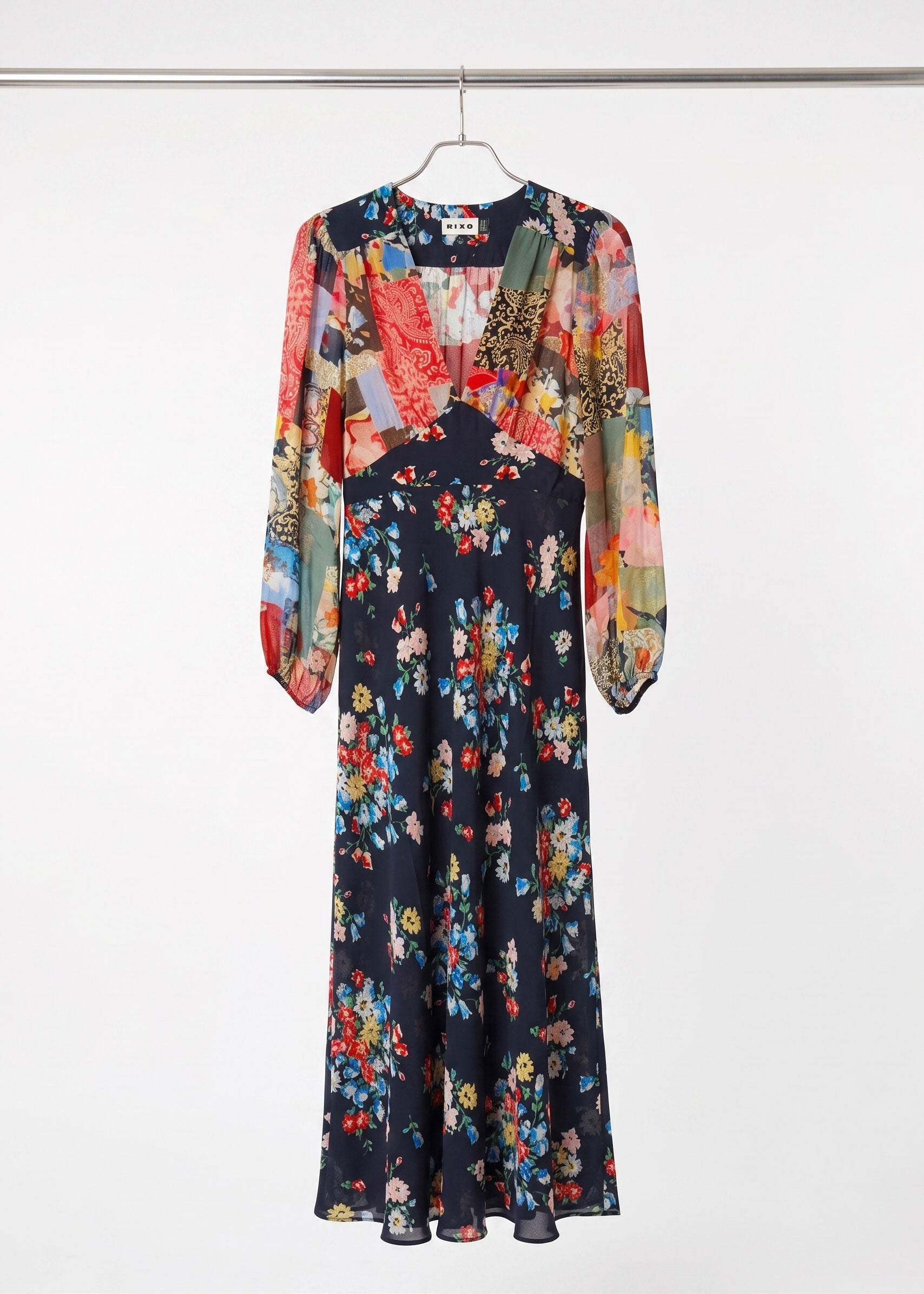 Rixo Kaila Dress - Amelia Patchwork Mix Multi