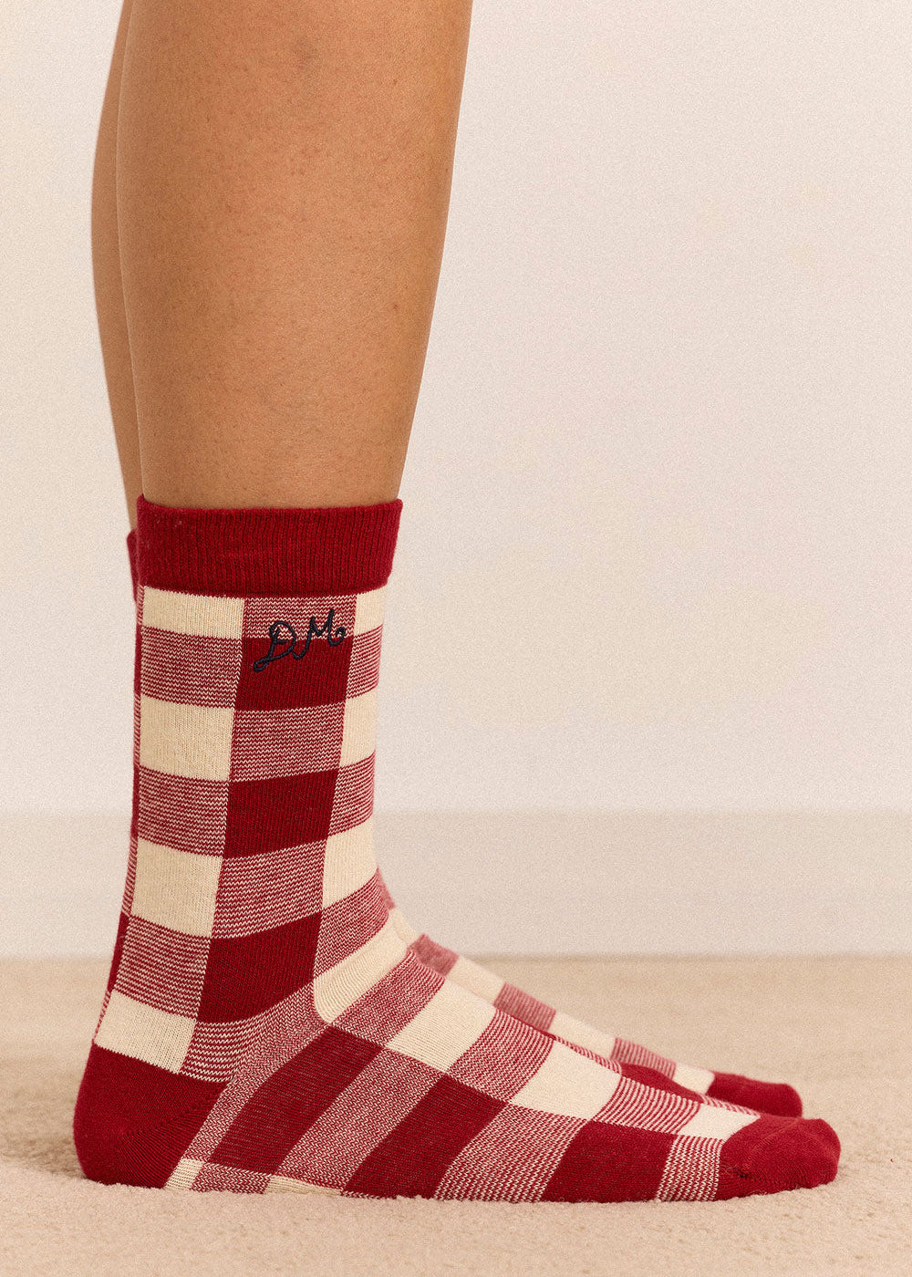 Damson Madder 3 Pack Socks - Mixed Gingham
