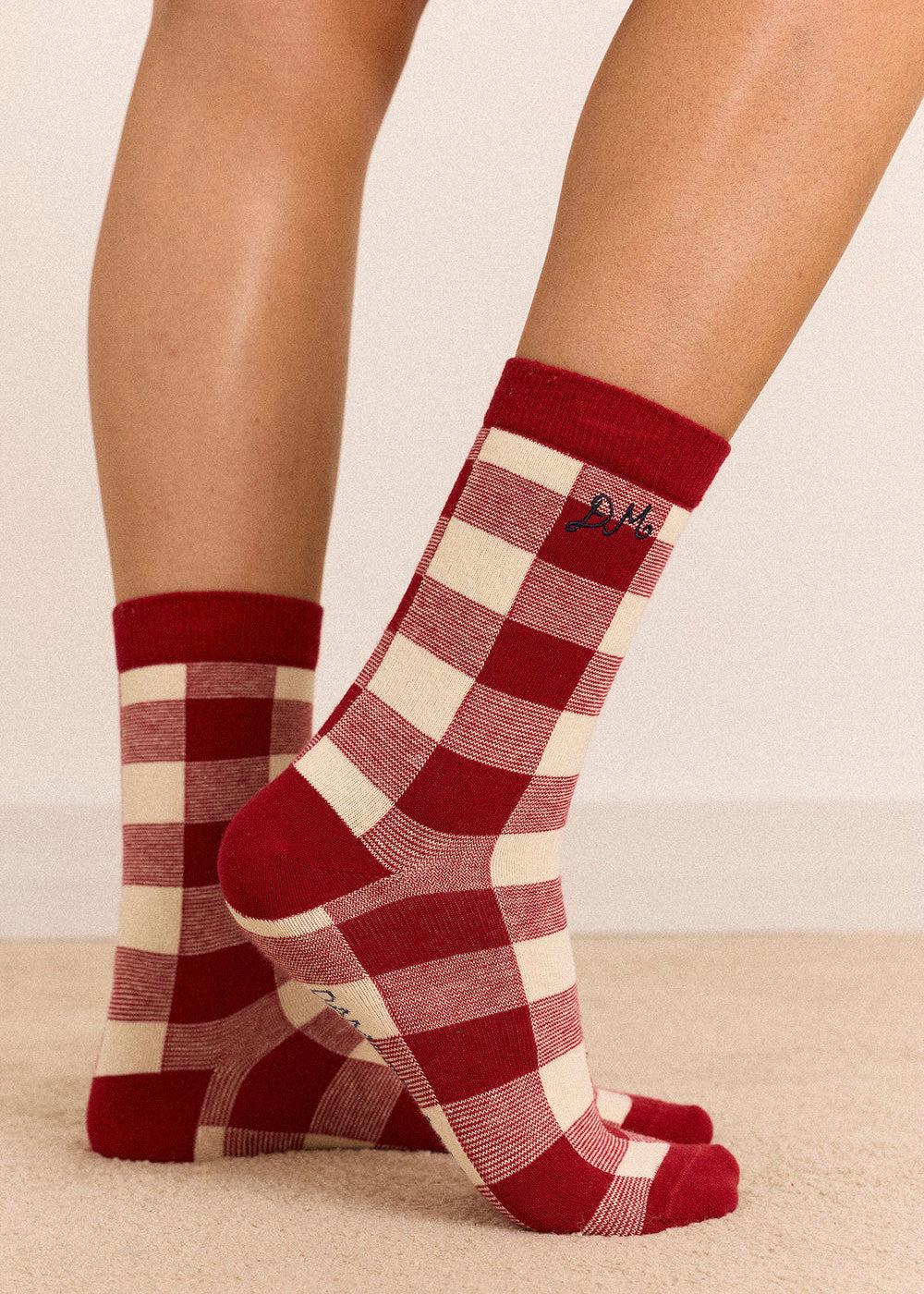 Damson Madder 3 Pack Socks - Mixed Gingham