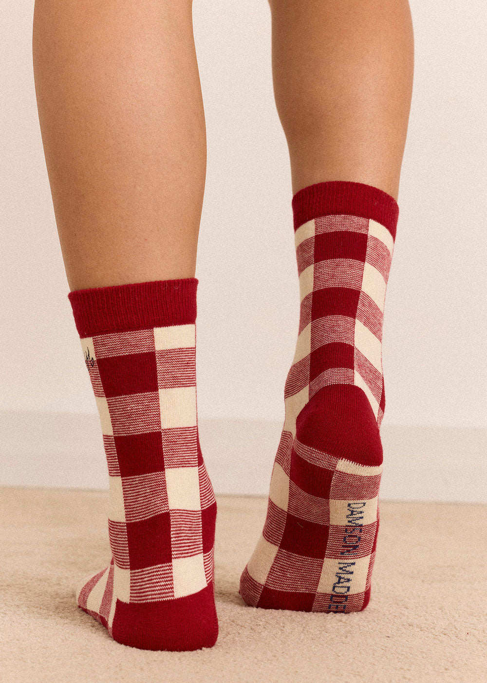 Damson Madder 3 Pack Socks - Mixed Gingham