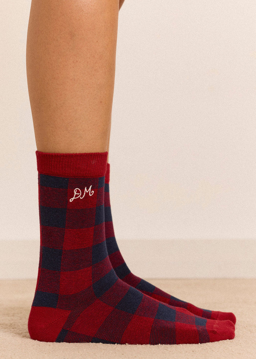 Damson Madder 3 Pack Socks - Mixed Gingham