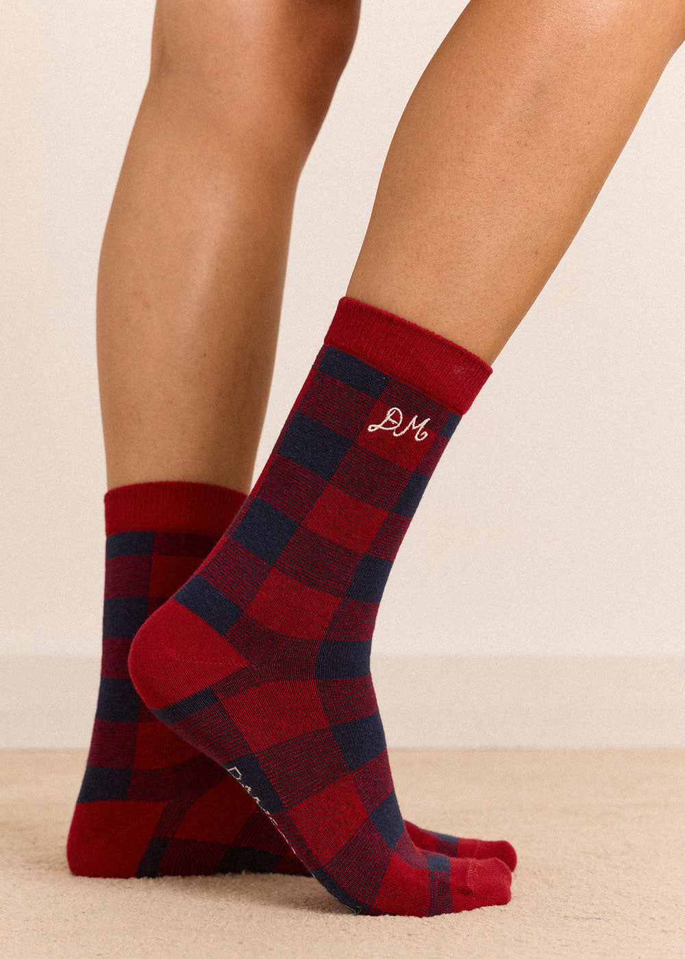 Damson Madder 3 Pack Socks - Mixed Gingham