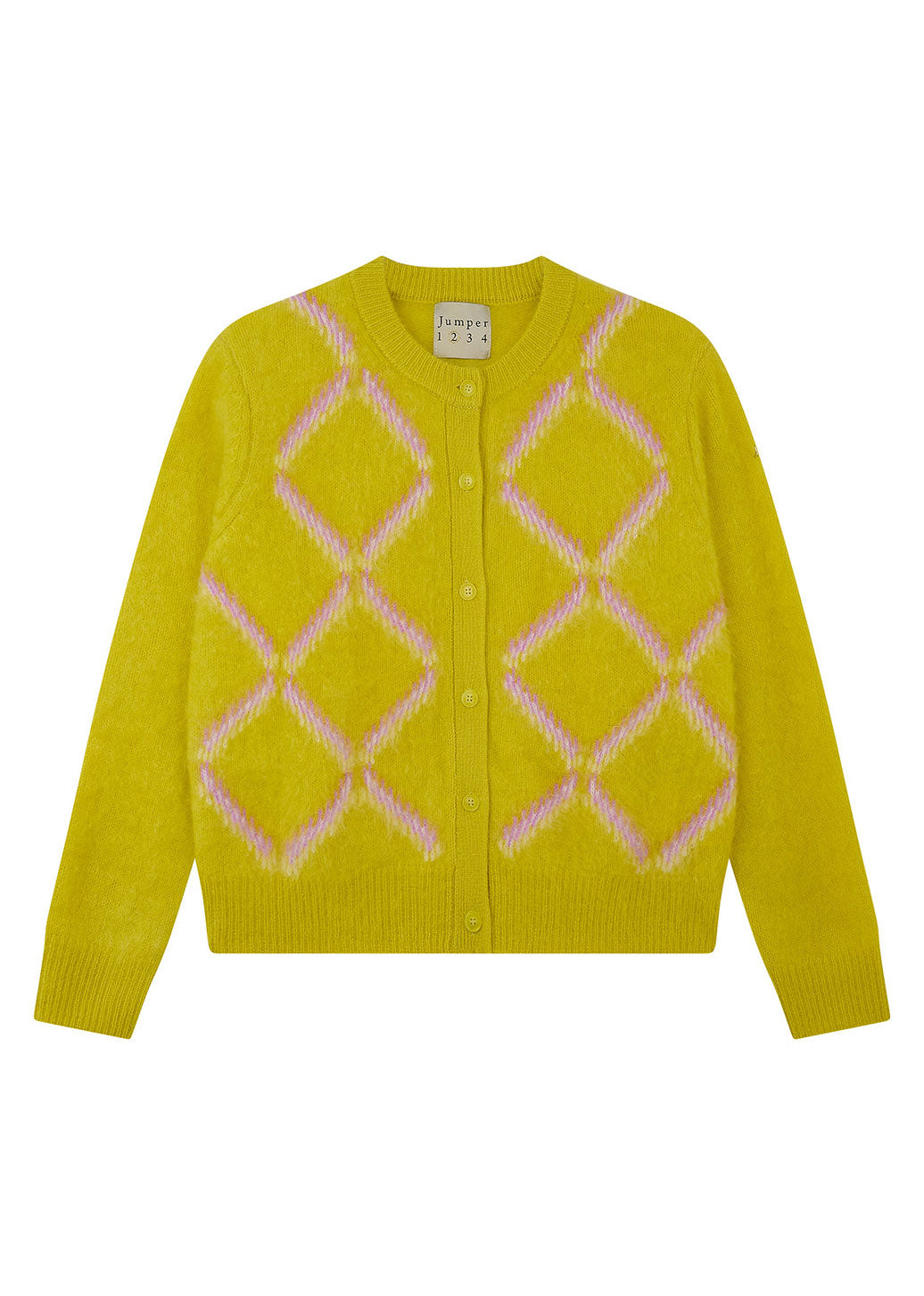 Jumper 1234 Brushed Cashmere Graphic Argyle Cardigan
