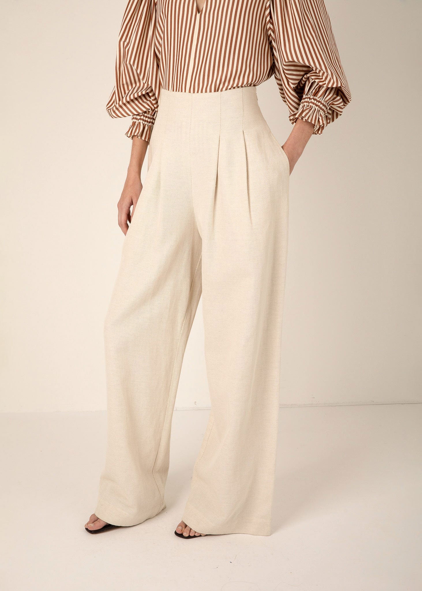 VI.VE.RE Nellie High Waisted Palazzo Trouser