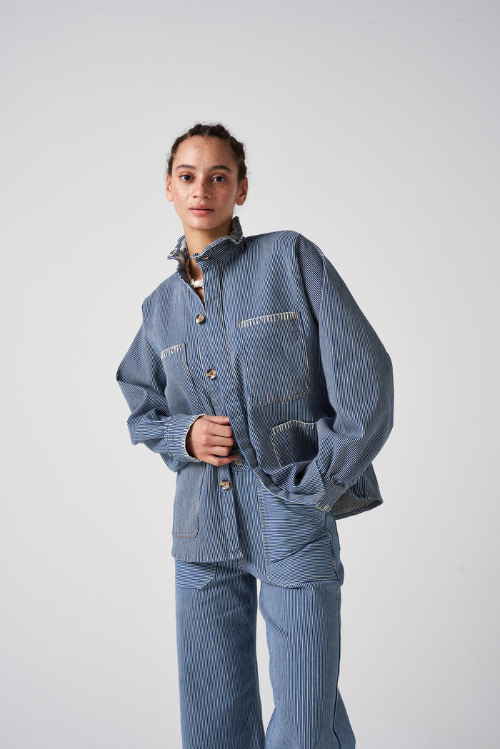 Seventy + Mochi - Pablo Jacket in Striped Denim – KitiCymru