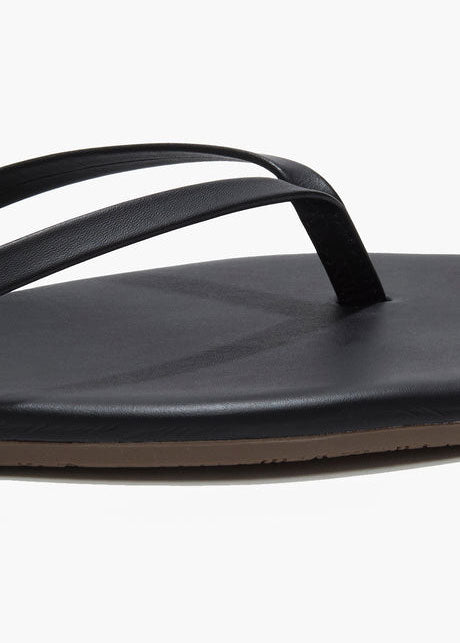TKEES Square Toe Lily Flip Flops - Black
