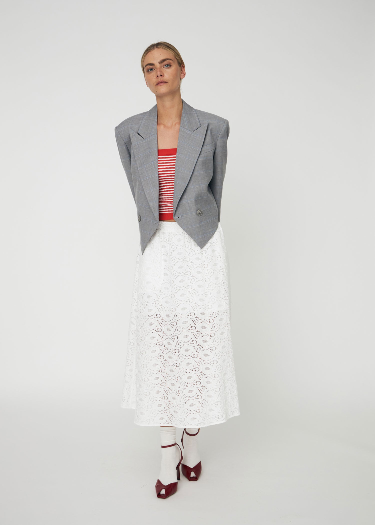 Stella Nova Cotton Lace Skirt - White