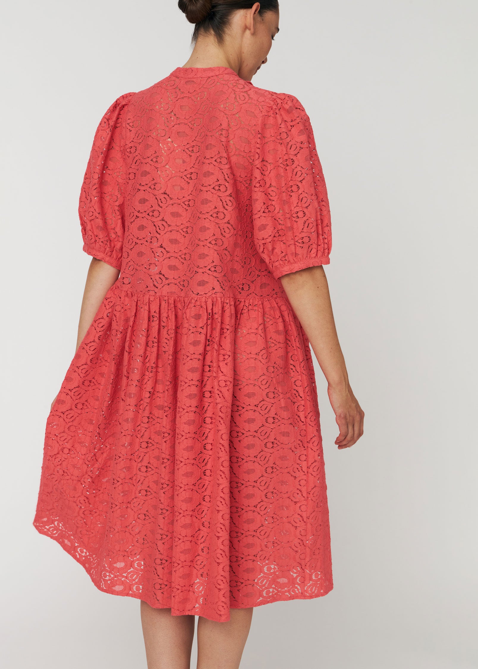 Stella Nova Cotton Lace Dress - Summer Coral
