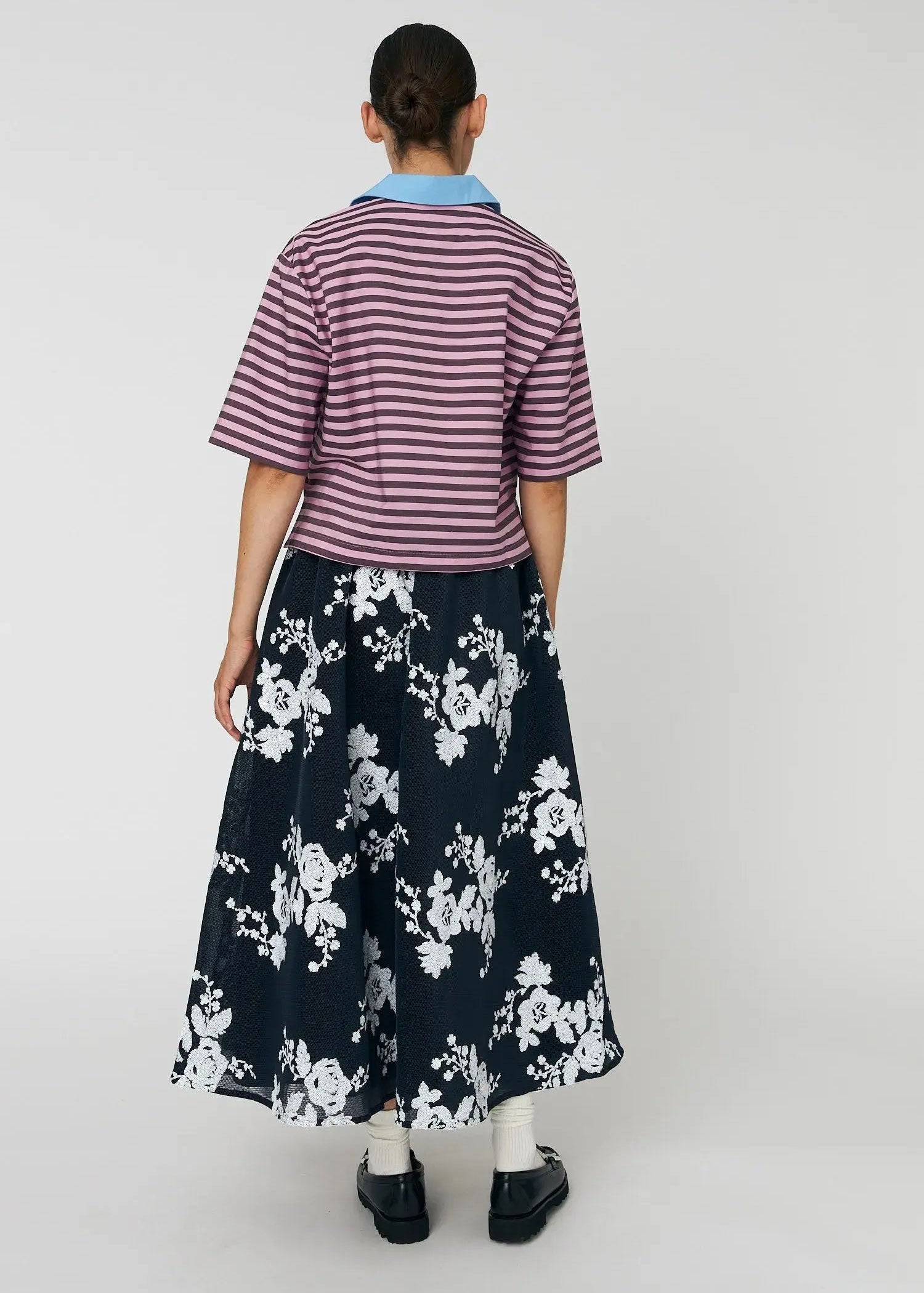 Stella Nova Striped Cotton Shirt - Purple