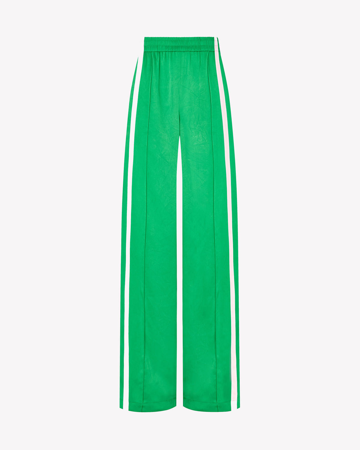 Serena Bute Crinkled Satin Serena Jogger - Classic Green