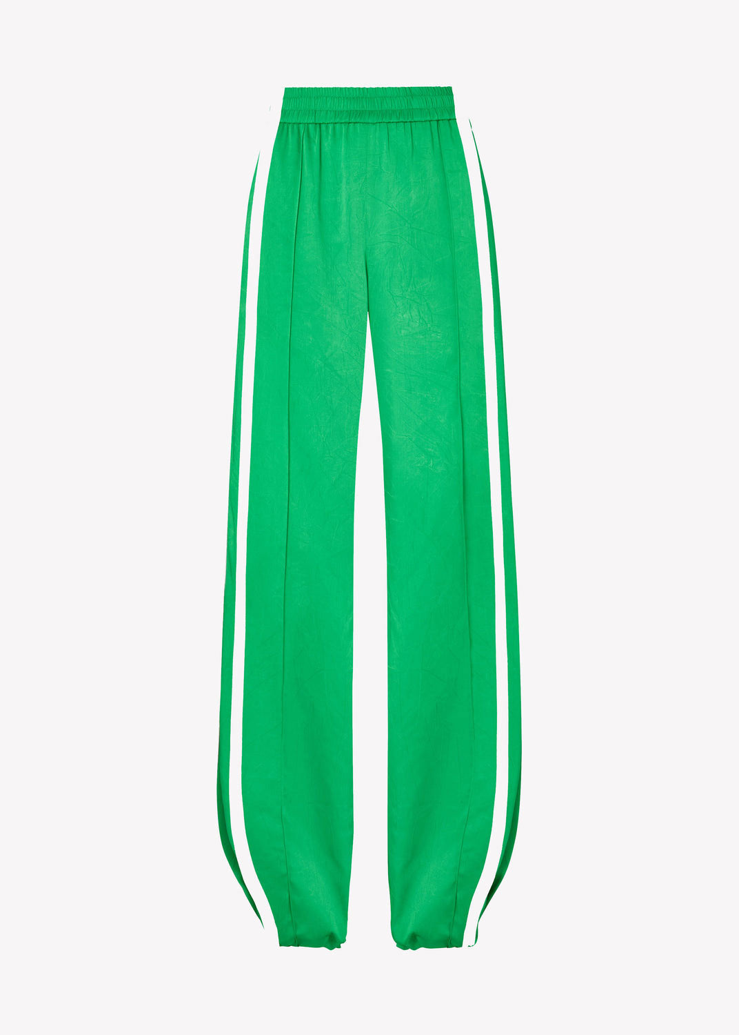 Serena Bute Crinkled Satin Serena Jogger - Classic Green
