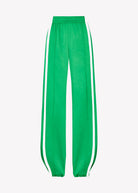 Flat view of the jogger with drawstring gathered at the ankle