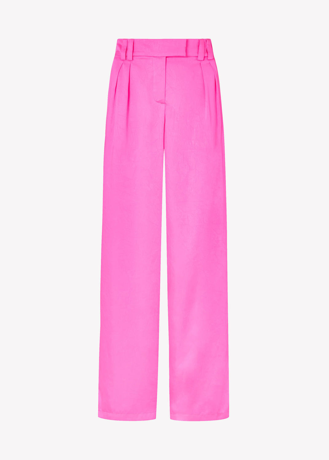 Serena Bute Crinkled Satin Boyfriend Trousers - Shocking Pink