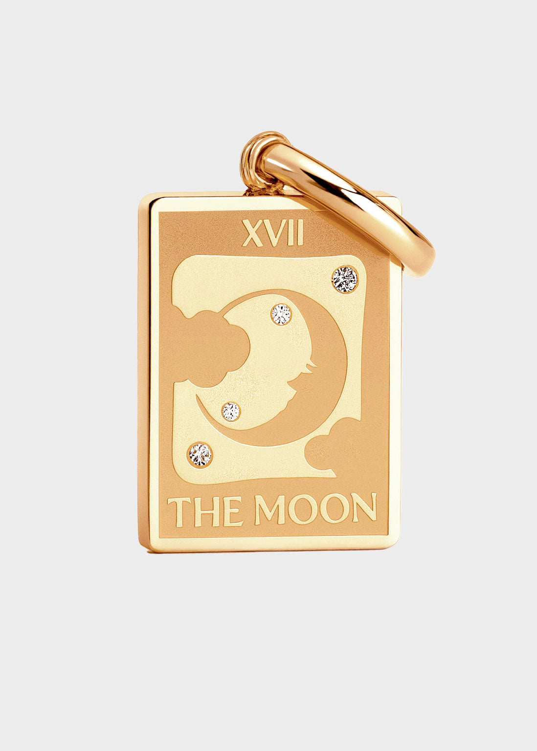 Coluri The Moon Tarot Charm - Gold