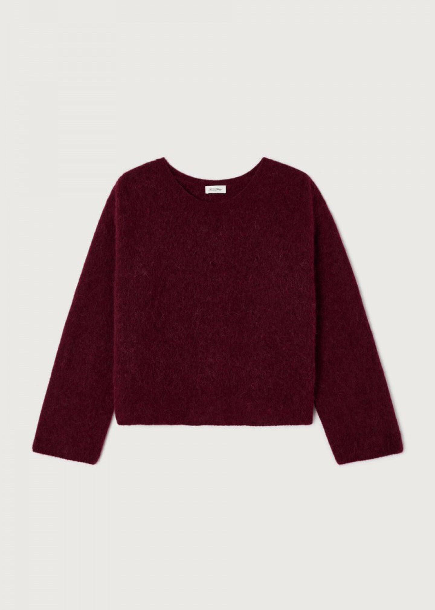 American Vintage Vitow Sweater - Dark Red Melange