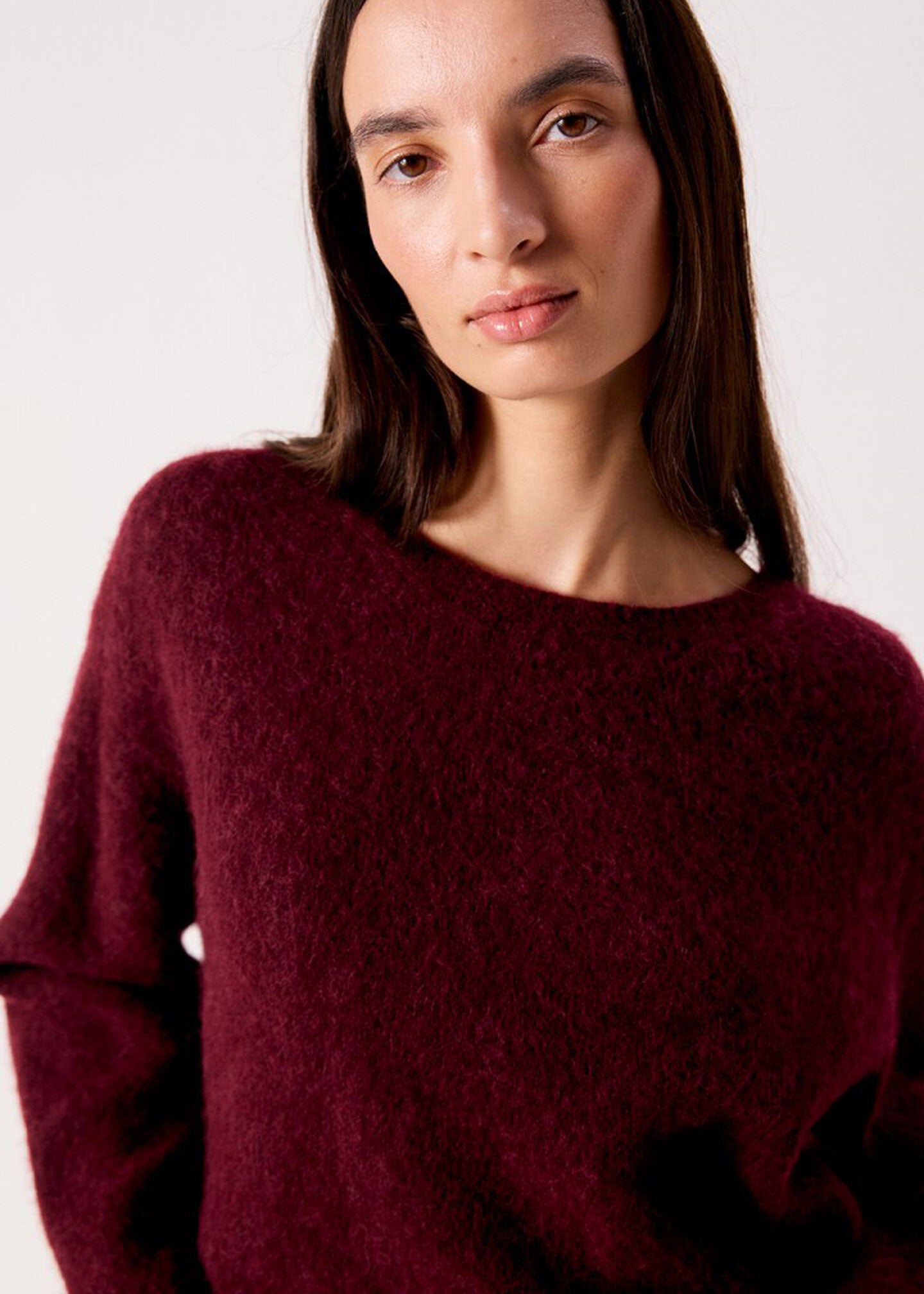 American Vintage Vitow Sweater - Dark Red Melange