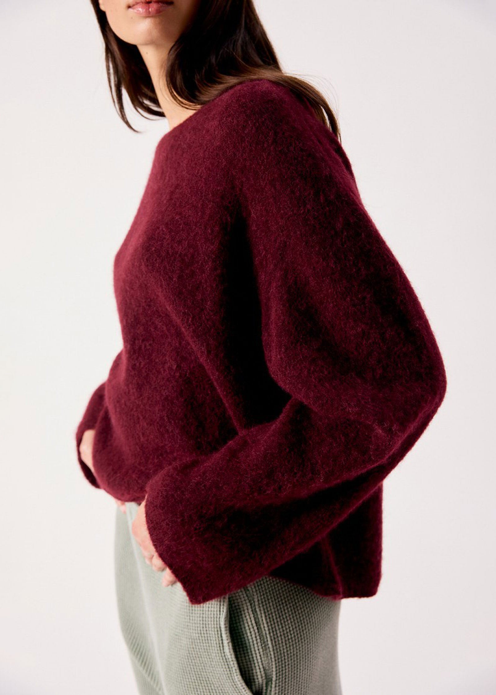 American Vintage Vitow Sweater - Dark Red Melange