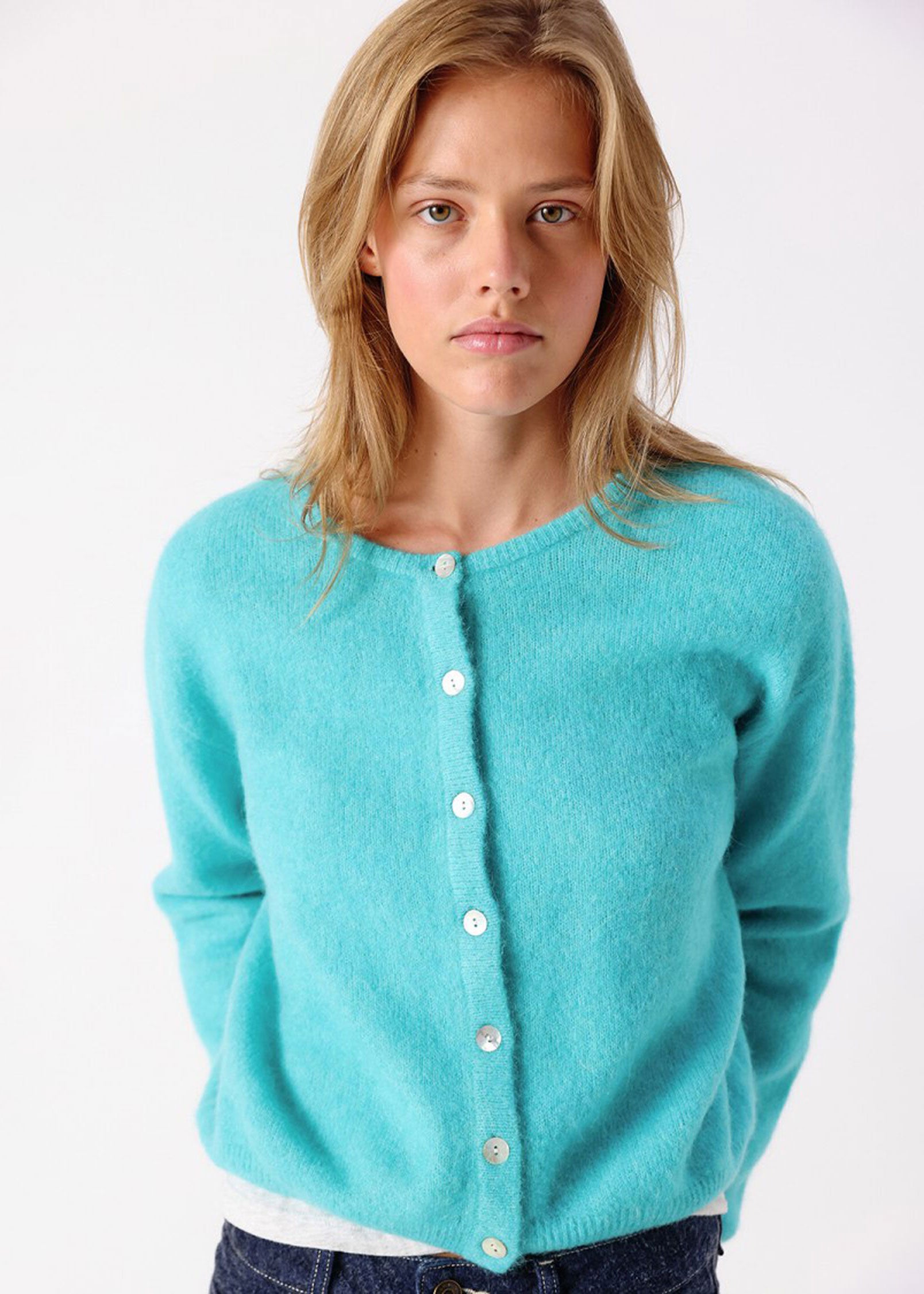 American Vintage Vitow Cardigan - Turquoise