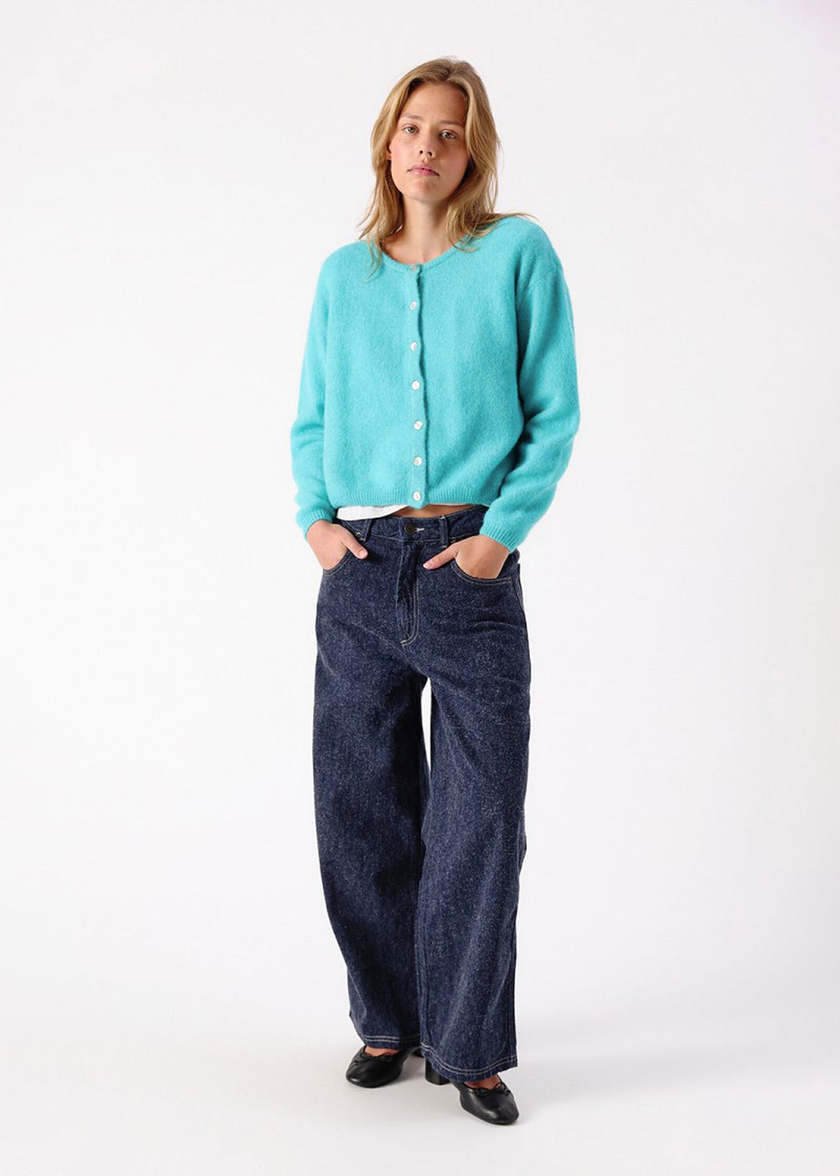 American Vintage Vitow Cardigan - Turquoise