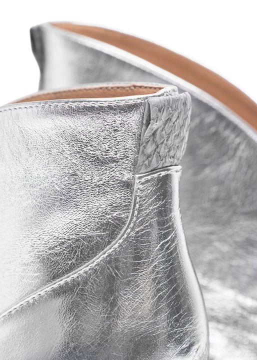 Woden Valentine Low Cut Boots - Silver