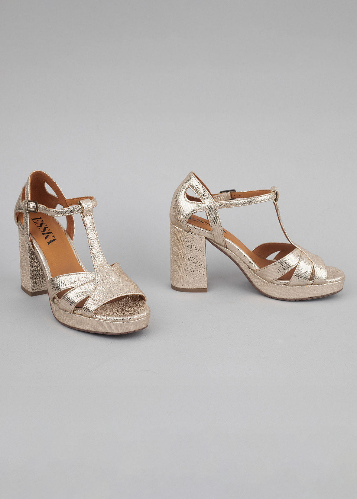 Esska Valerie Platinum Heeled Sandals