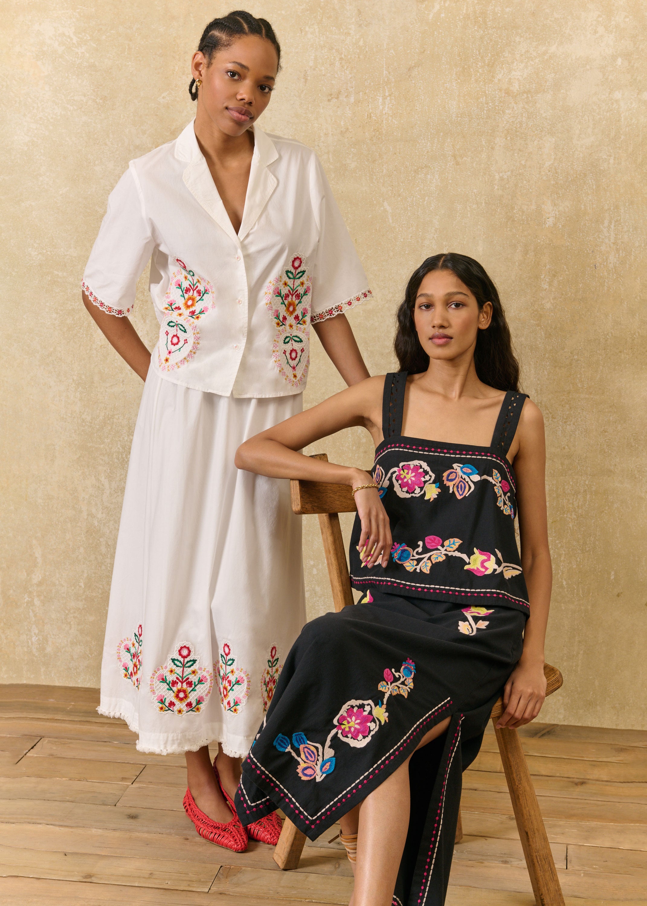 Louise Misha Amarante Midi Skirt - Black