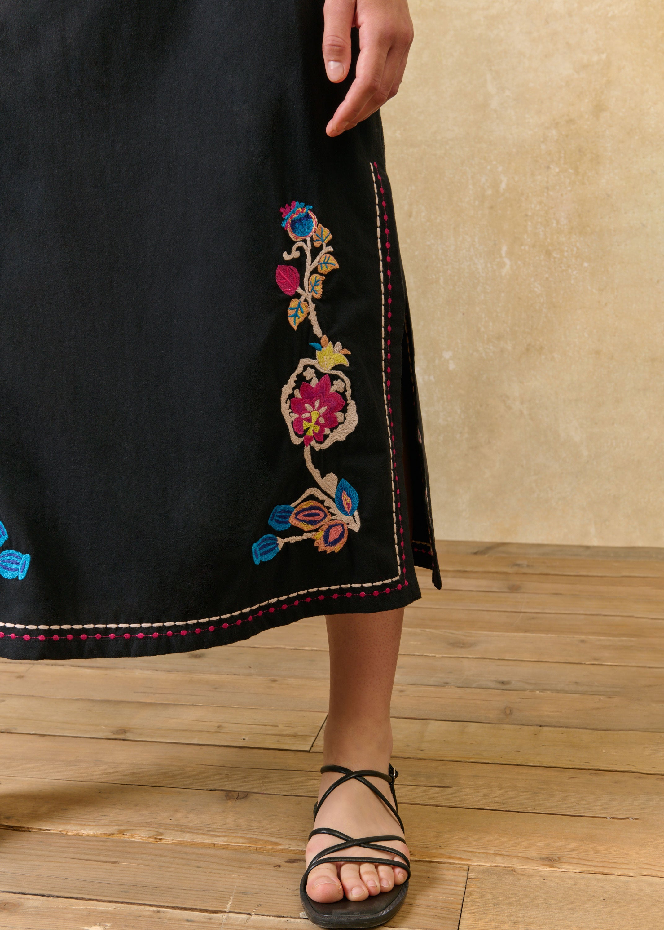 Louise Misha Amarante Midi Skirt - Black