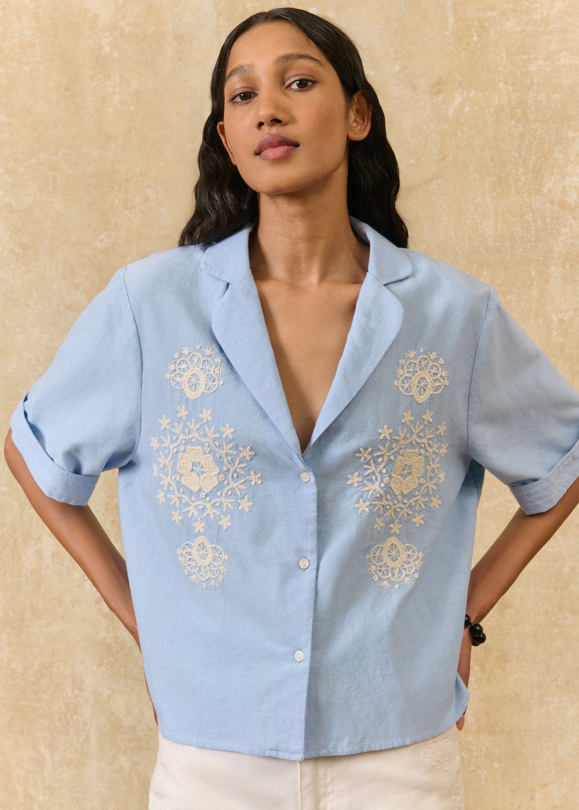 Louise Misha Emilius Shirt - Oxford Blue