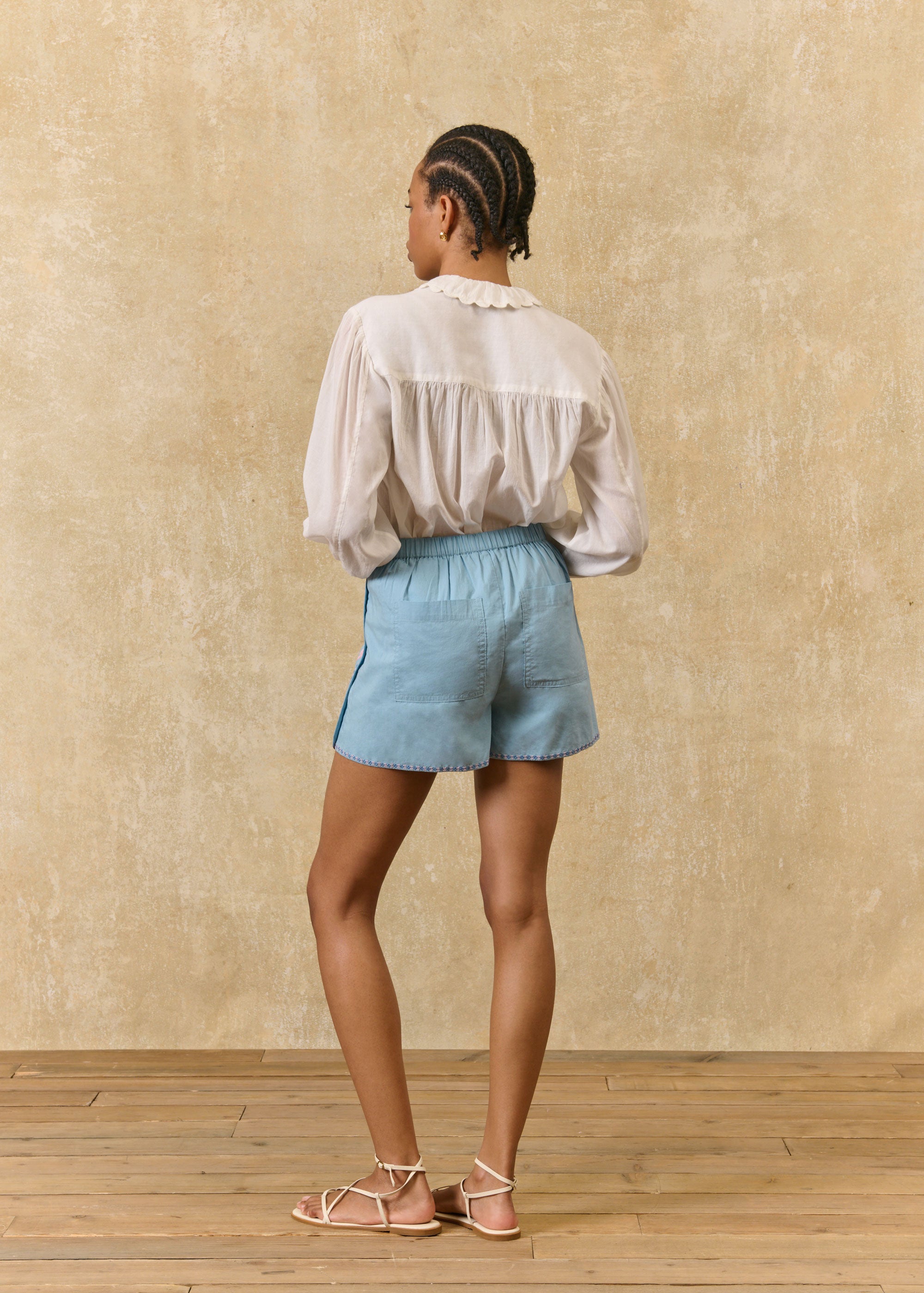 Louise Misha Maiwa Shorts - Stone Blue