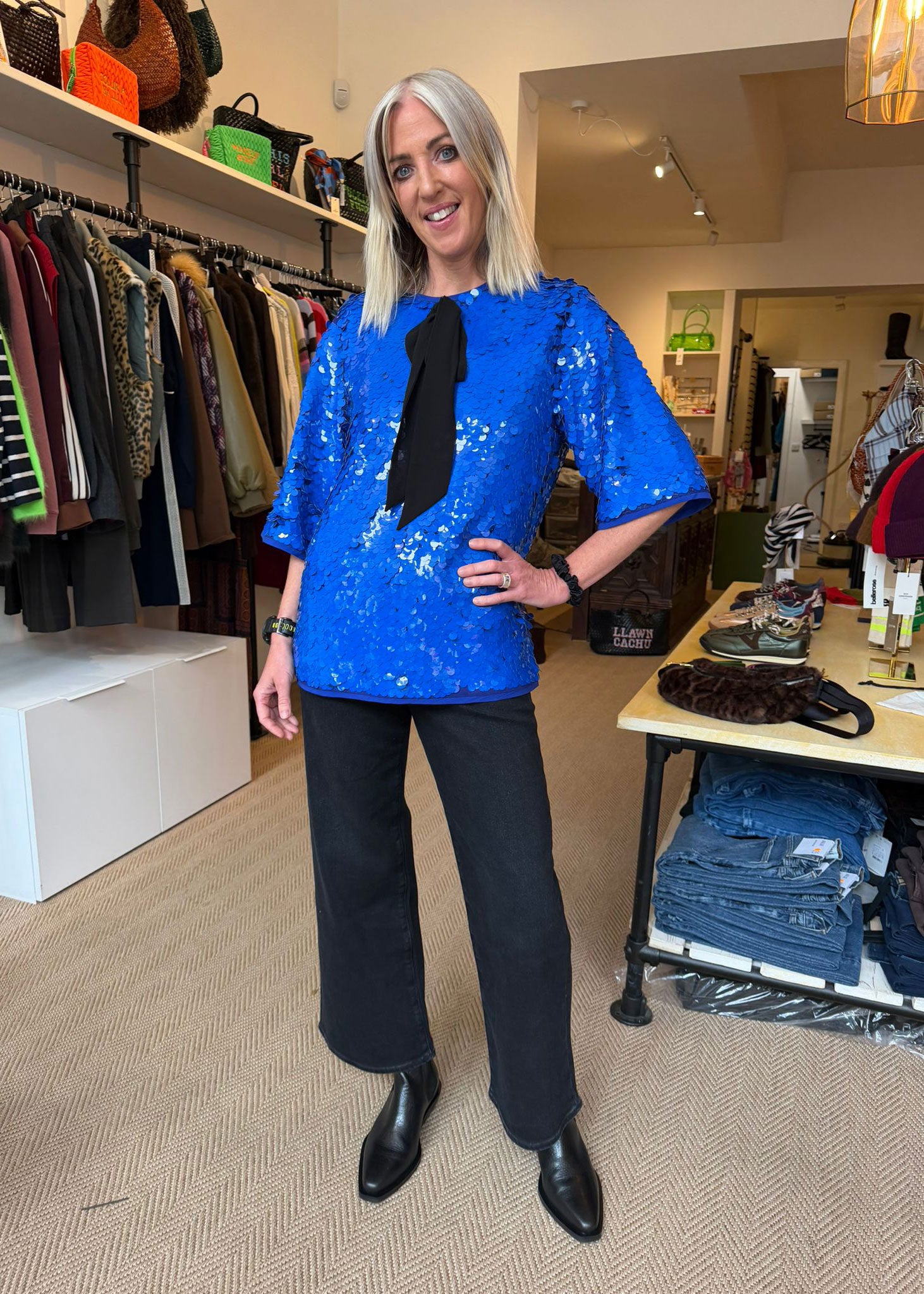 Essentiel Antwerp Klean Sequin Top