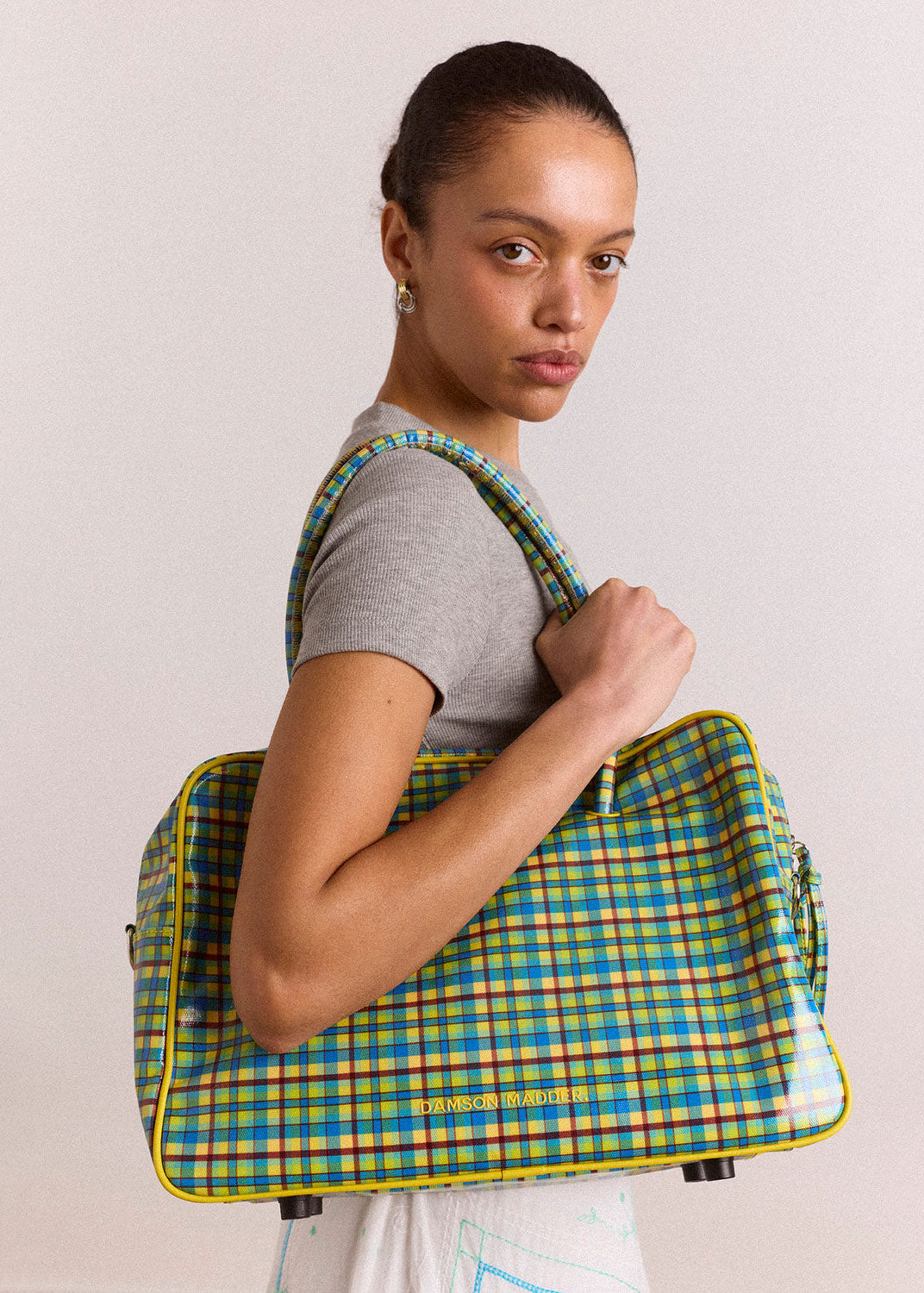 Damson Madder Truro Coated Holdall - Zesty Check