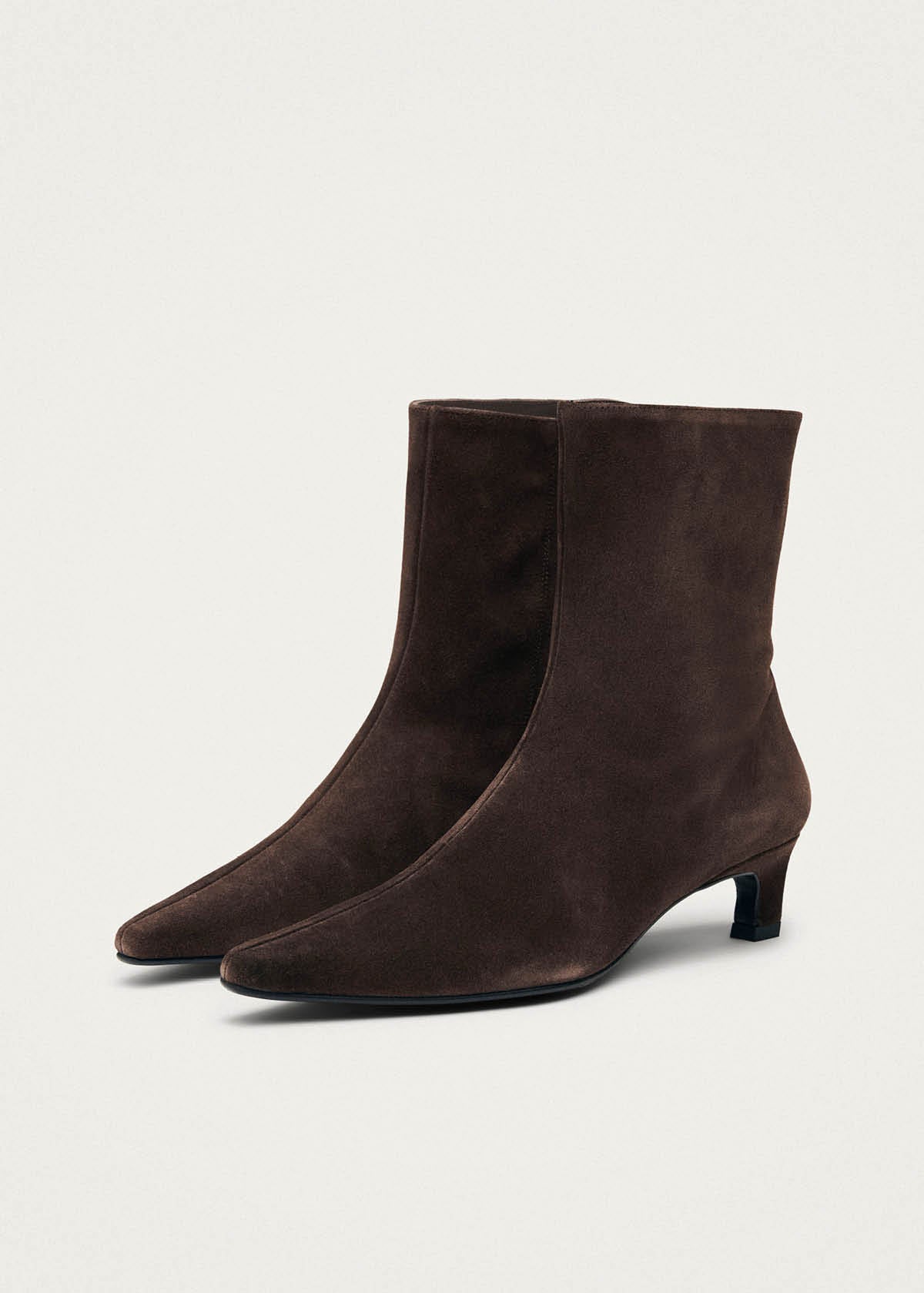 Alohas Ambar Suede Leather Ankle Boots - Brown