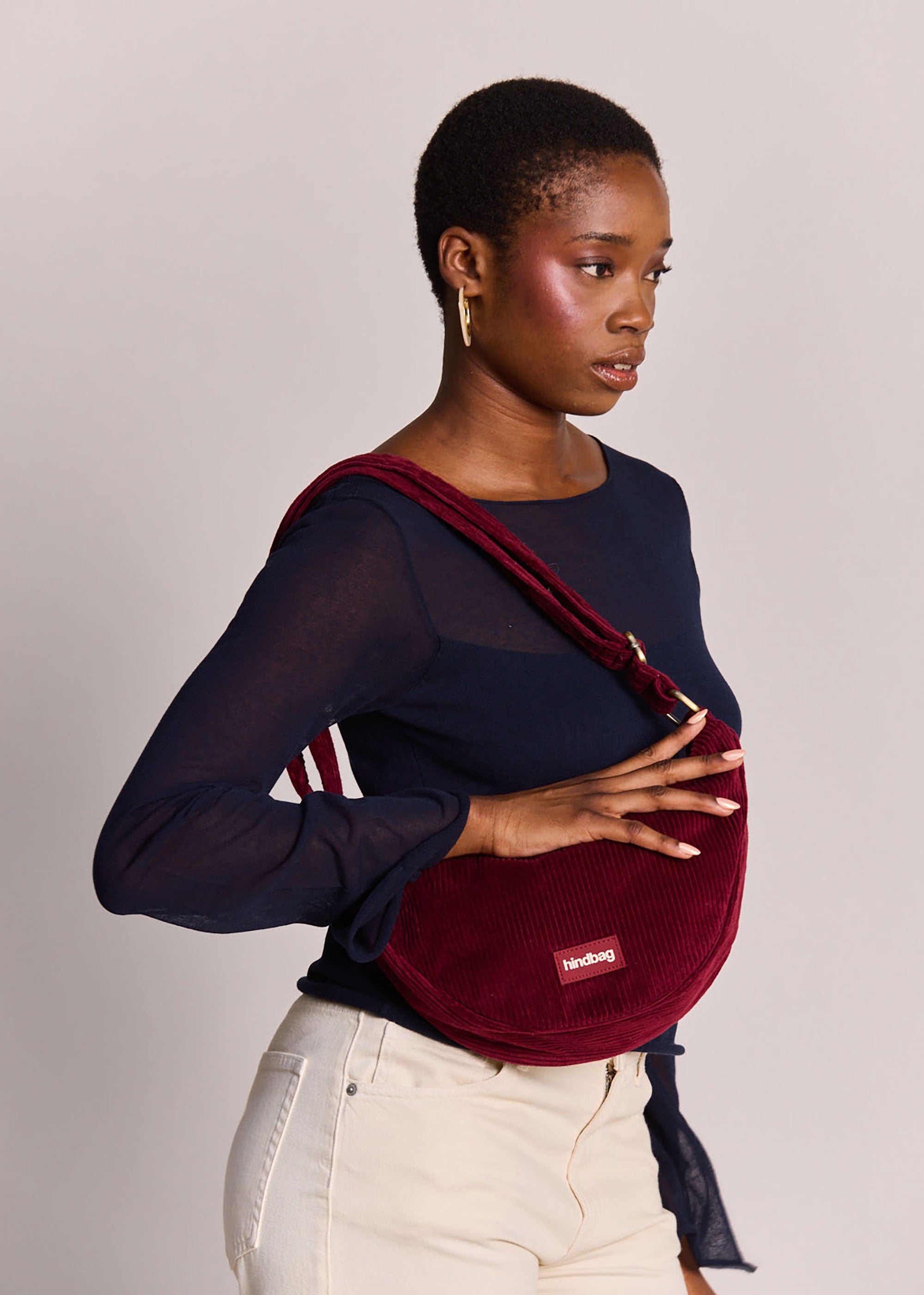 Hindbag Andrea Crossbody Bag - Bordeaux Corduroy