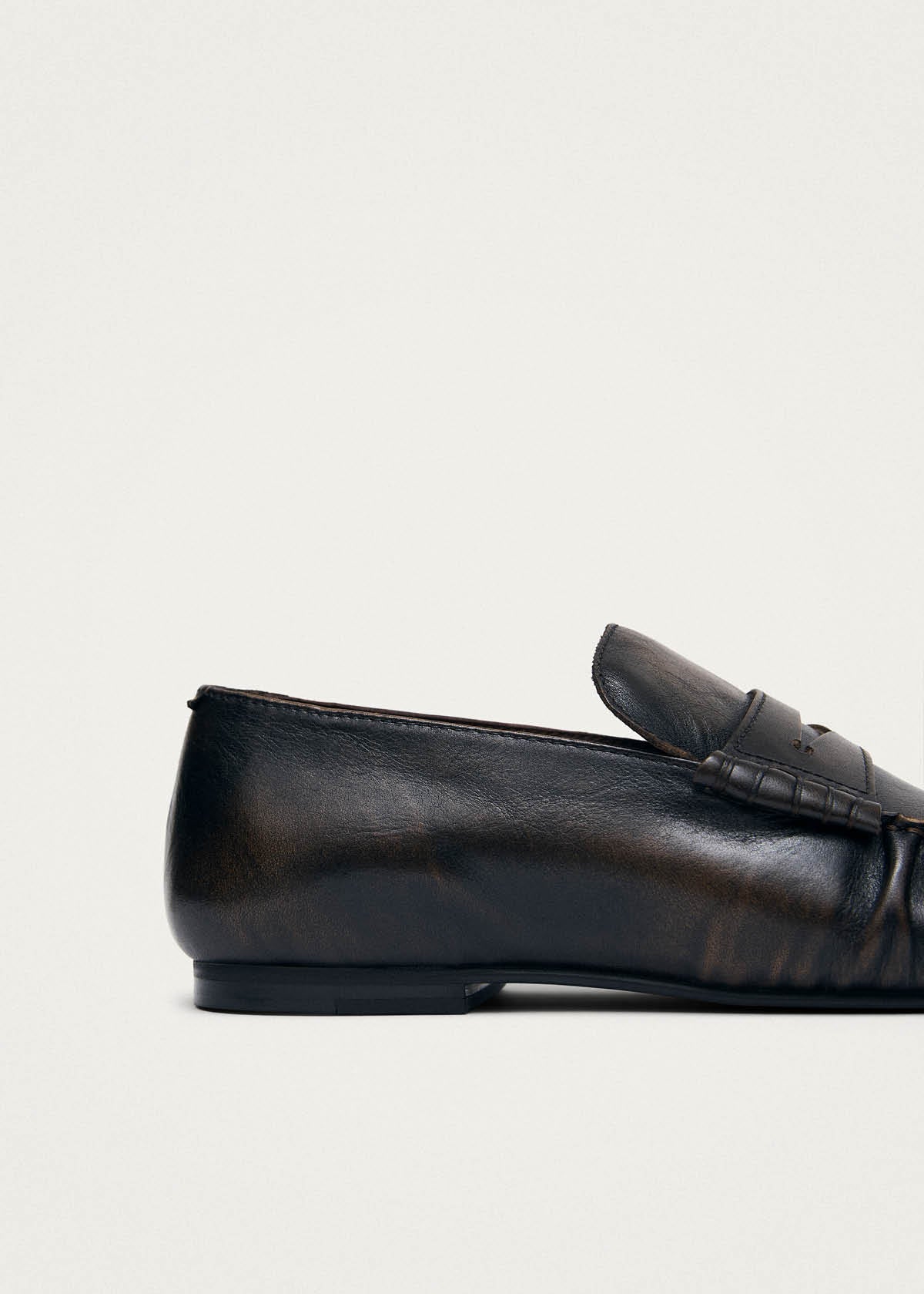 Alohas Aven Vintage Effect Leather Loafers - Brown